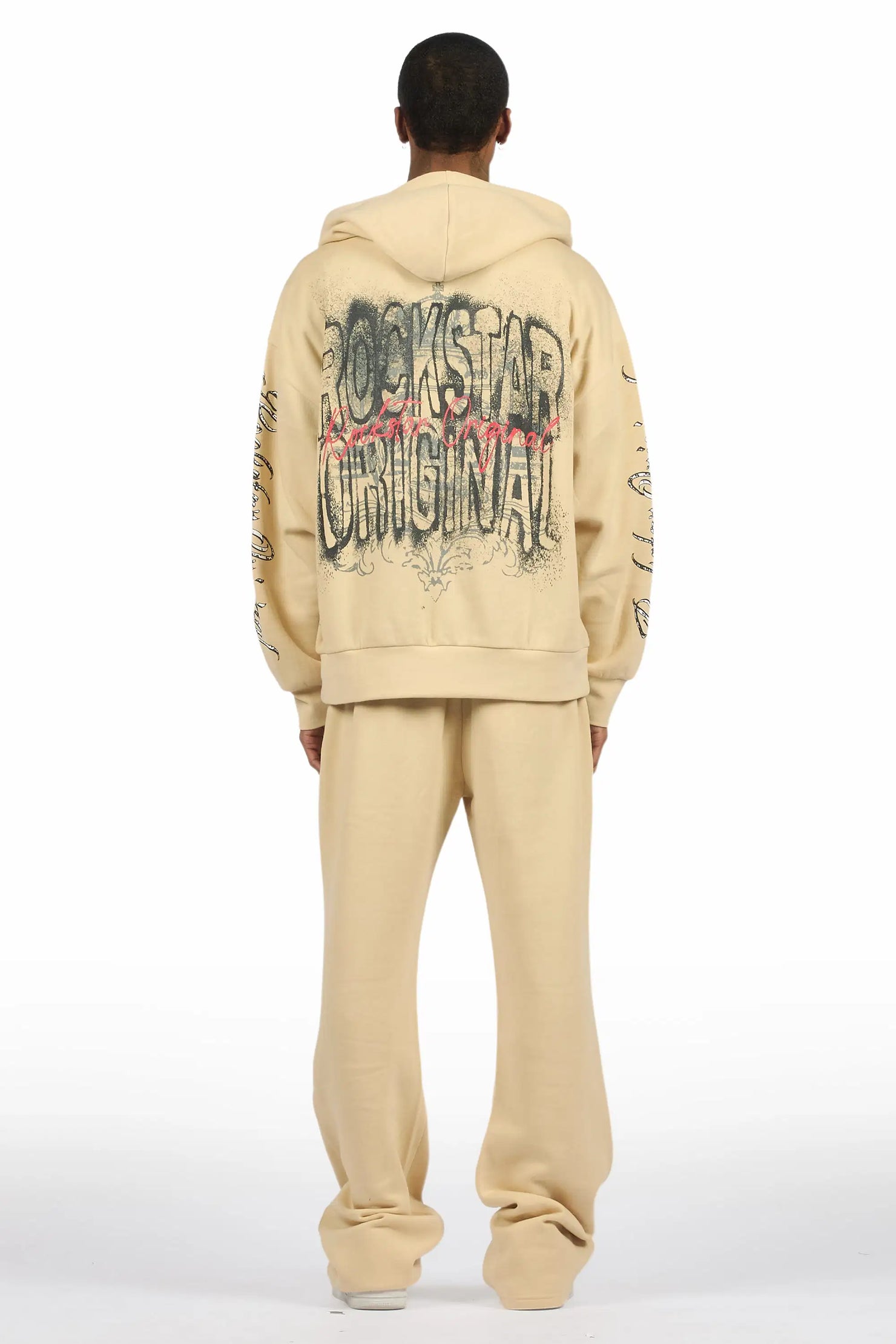 Enkel Beige Hoodie/Baggy Pant Track Set