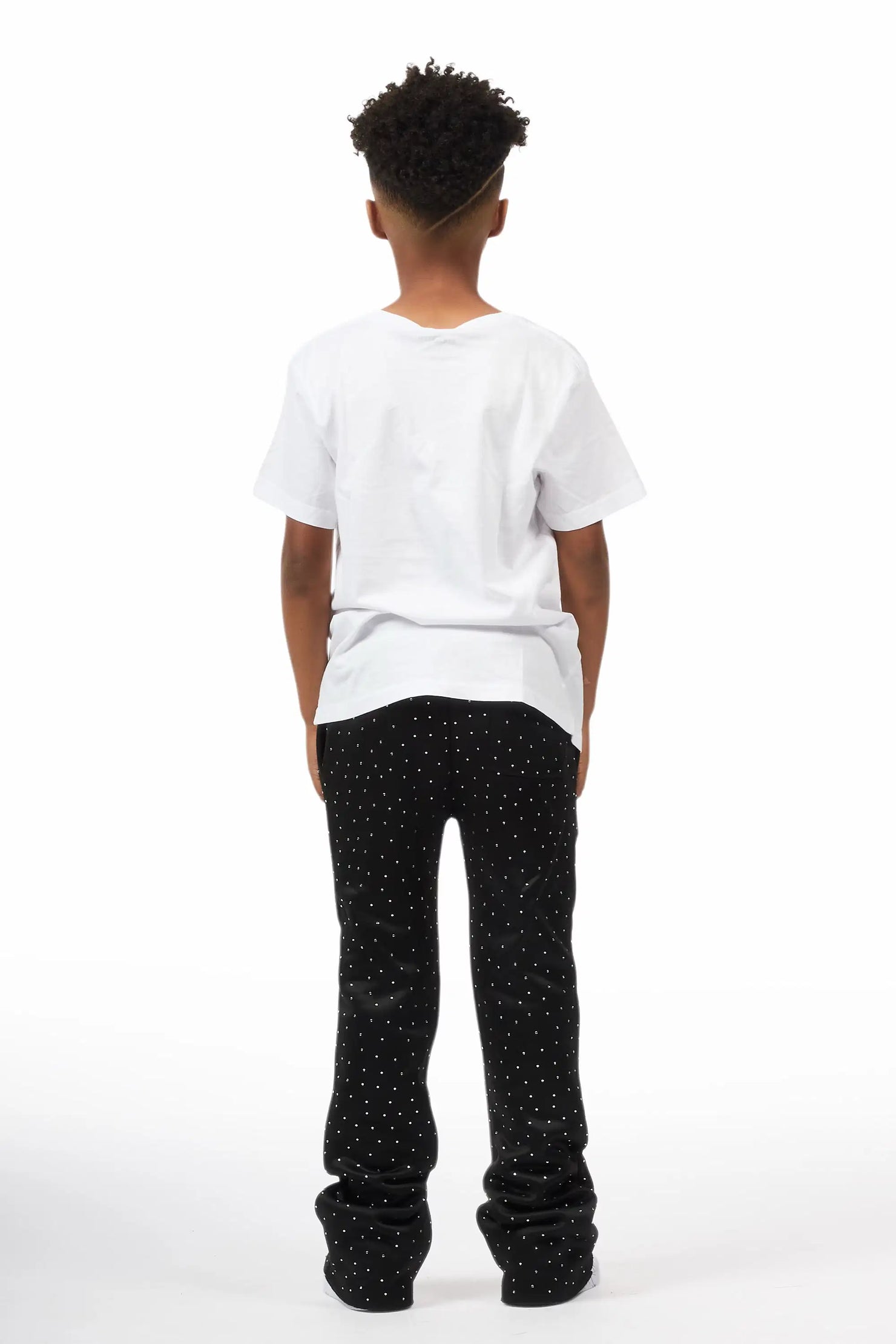 Boys Alpine Black Rhinestone Track pant