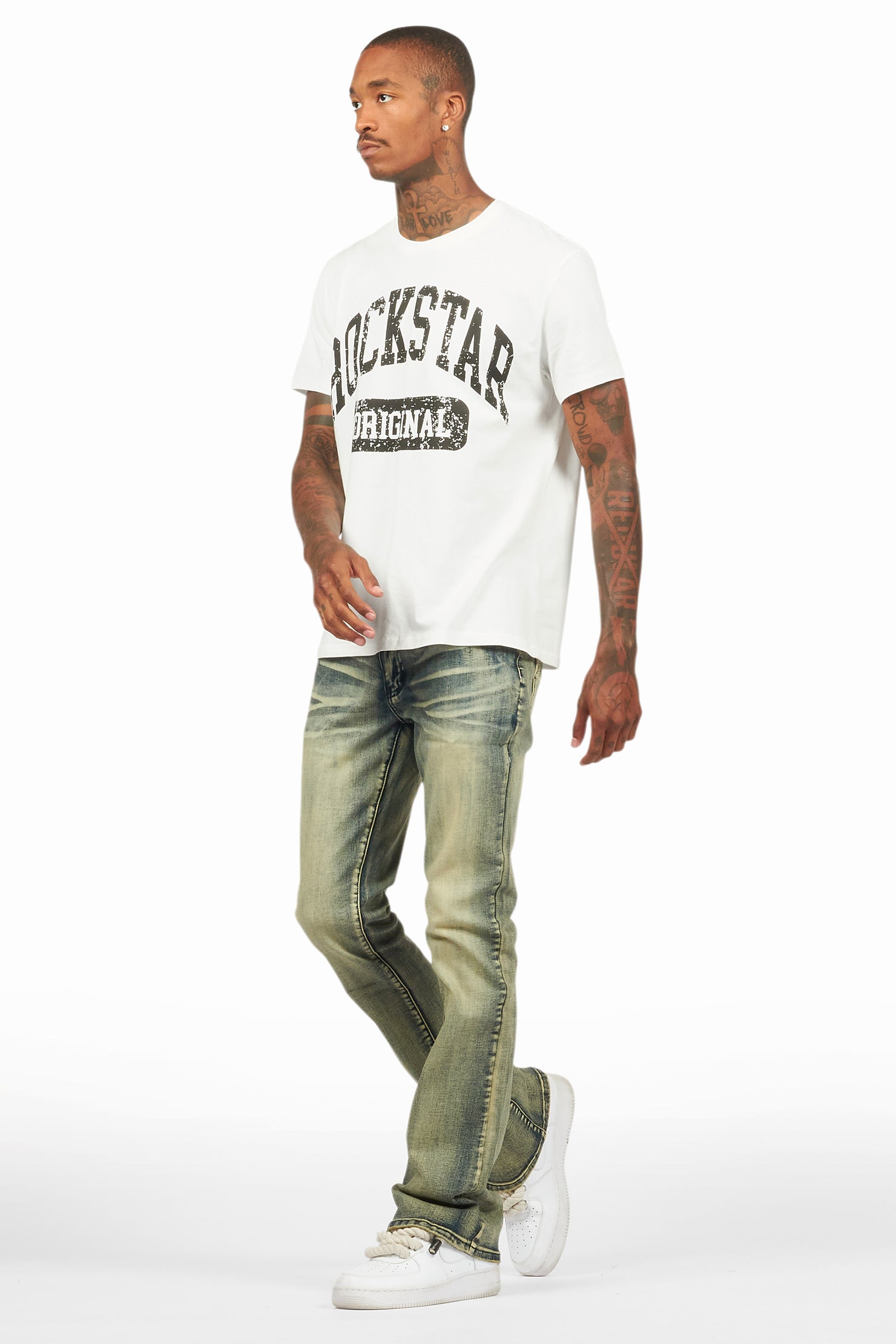 Drick Vintage Blue Regular Fit Flare Jean