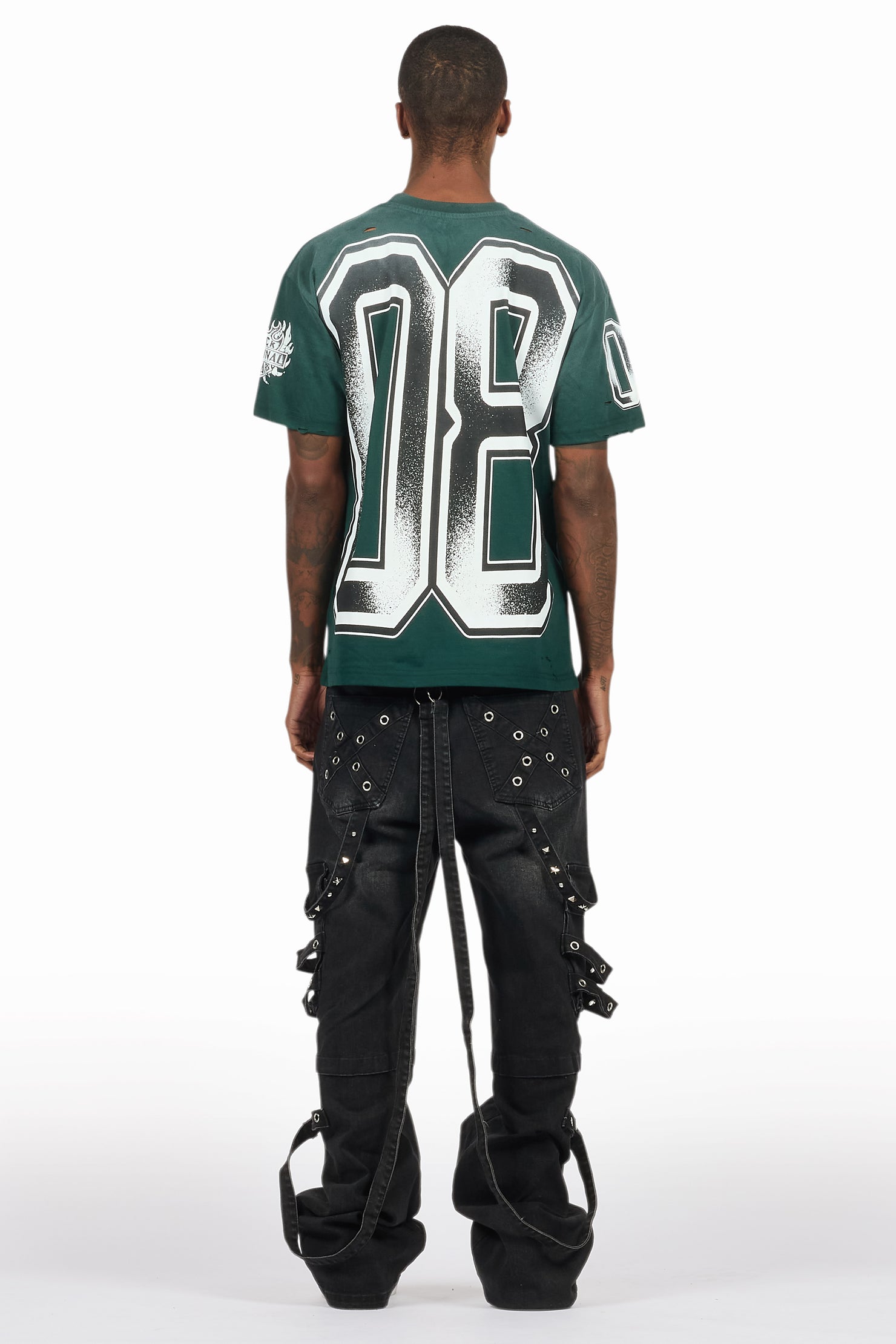 Nealon Black Baggy Cargo Fit Jean