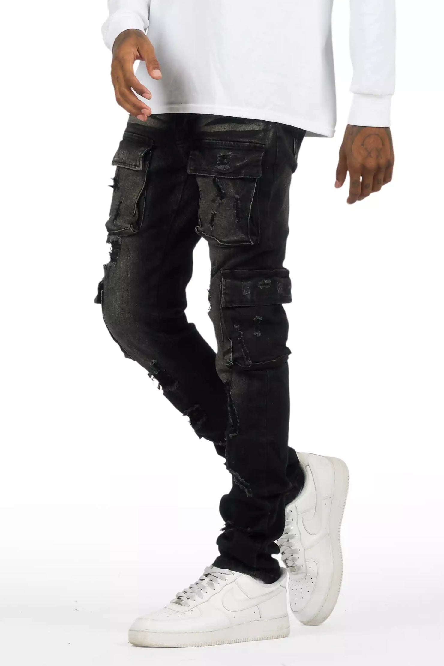 Kap Dark Grey Cargo Jean