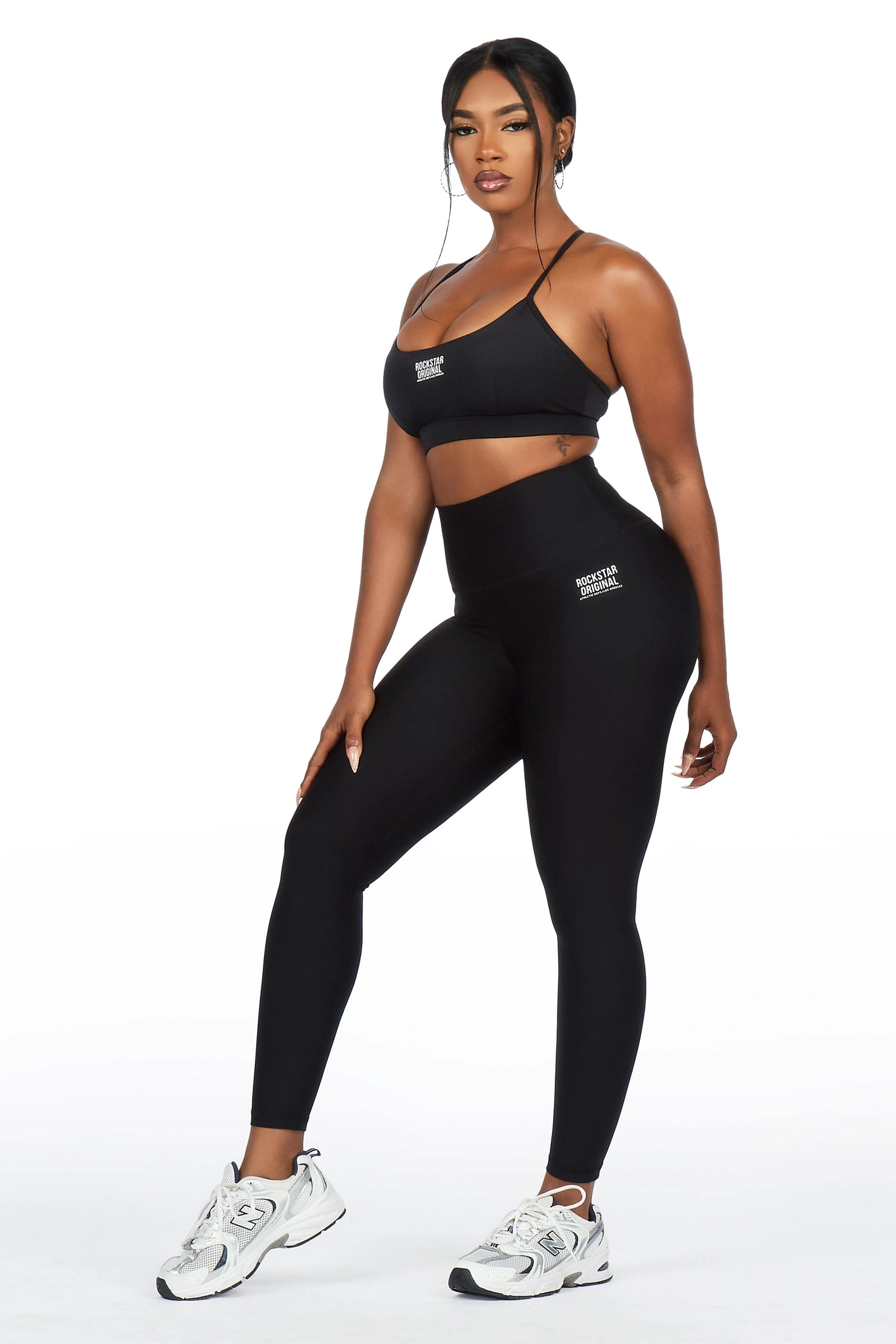 Donika Black Tank Active Legging Set