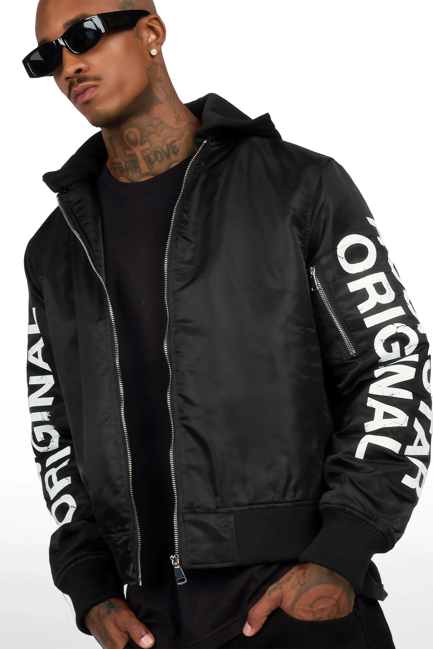 Aldrin Black Bomber Jacket