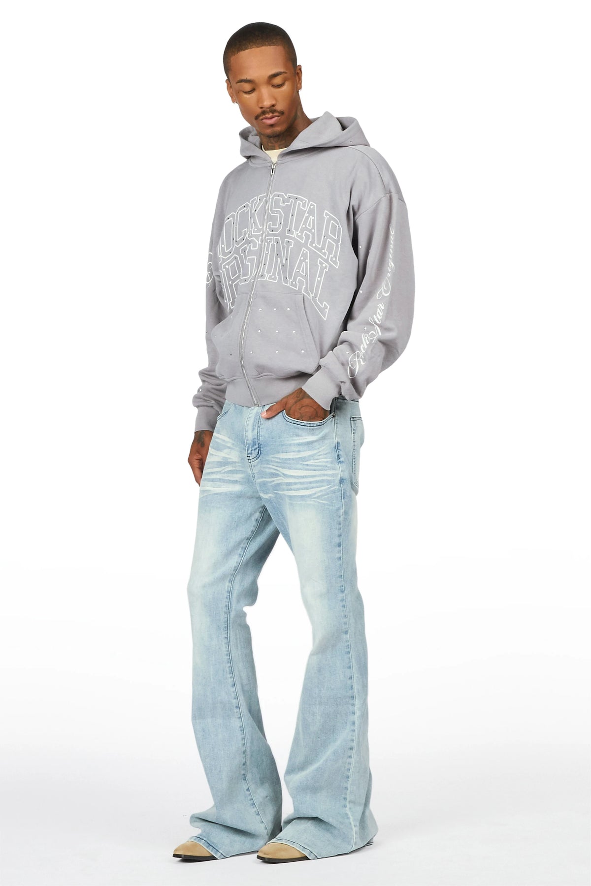 Lykes Light Blue Super Flare Jeans