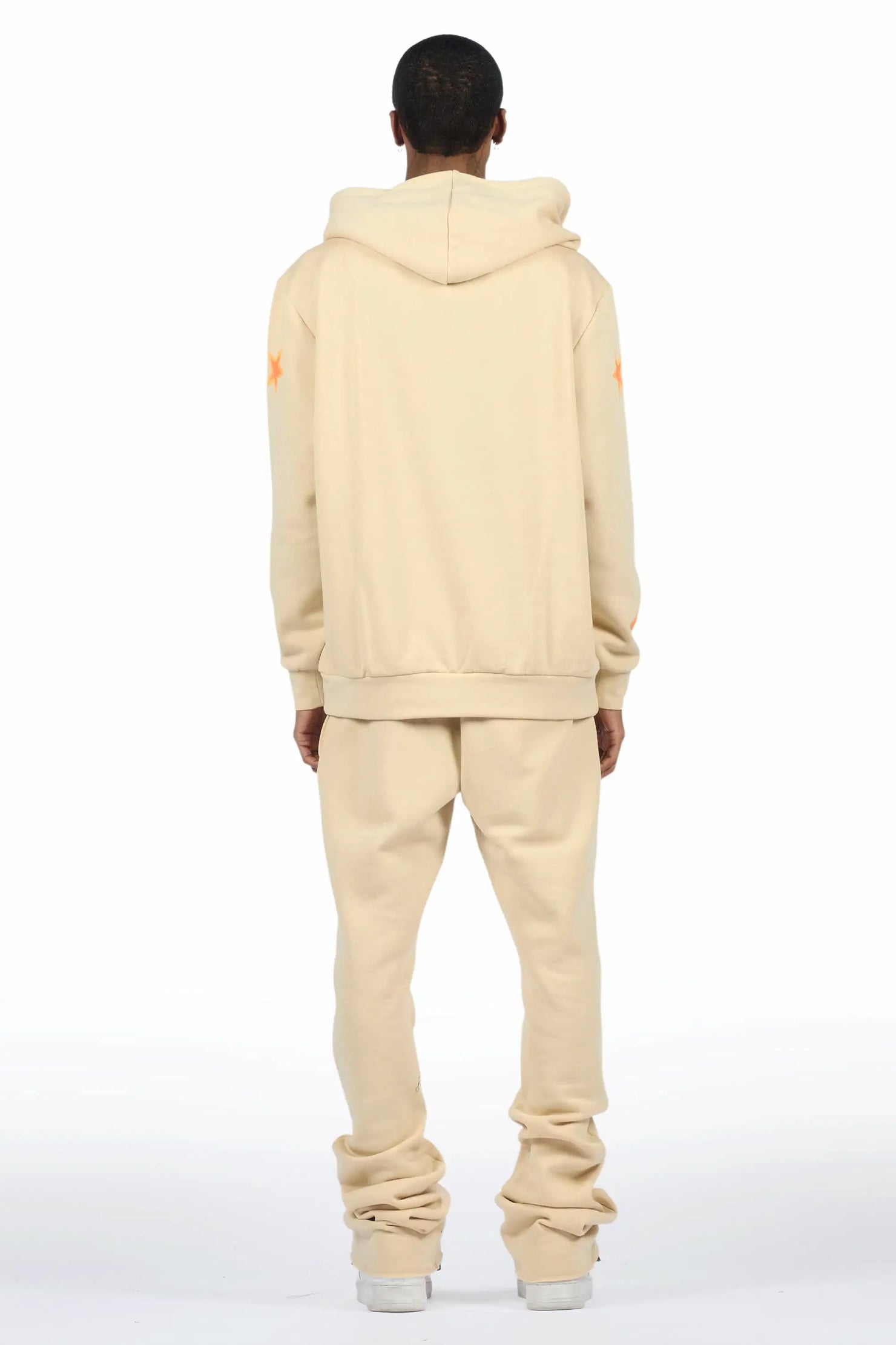 Torque Beige Hoodie/Stacked Pant Track Set