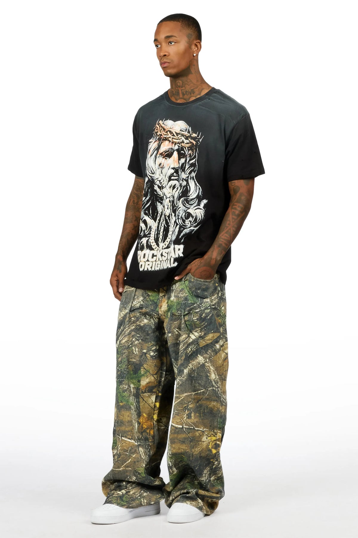 Attlee Tree Camo Baggy Fit Jean