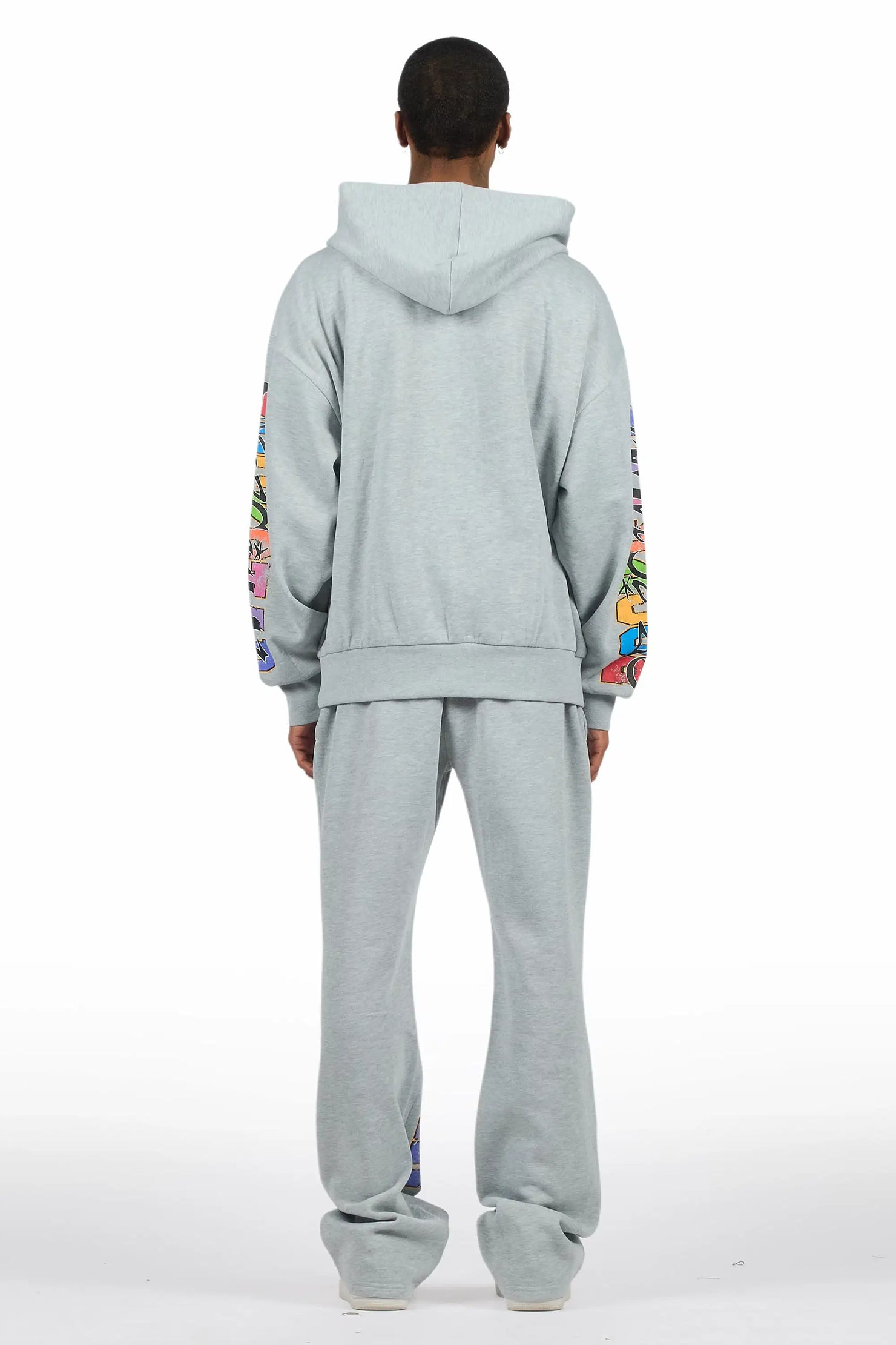 Bunt Heather Grey Hoodie/Baggy Pant Track Set