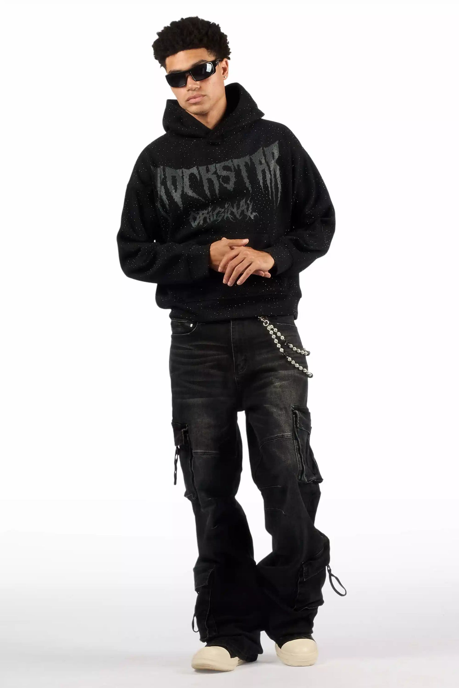 Baller White/Black Wallet Chain