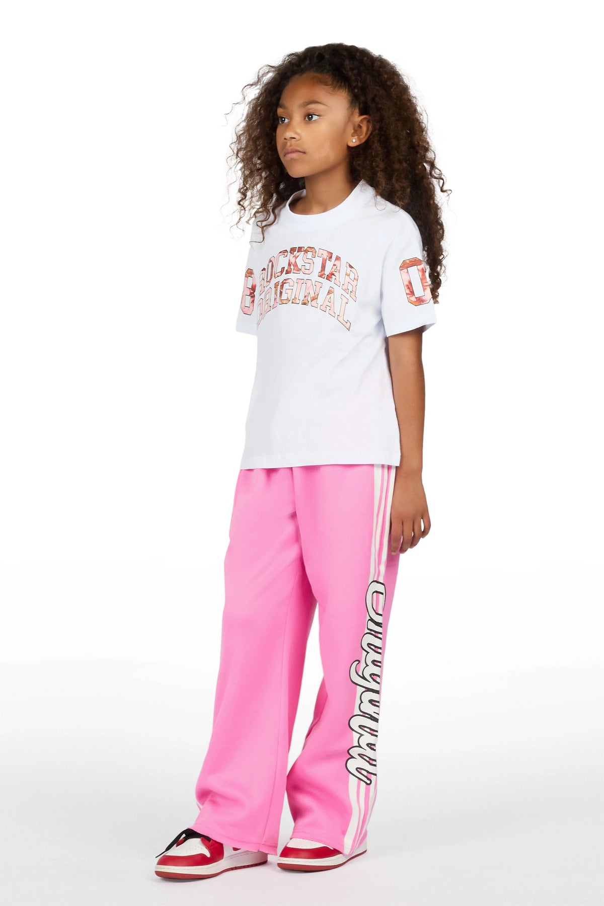 Girls Trinity Pink Baggy Track Pant