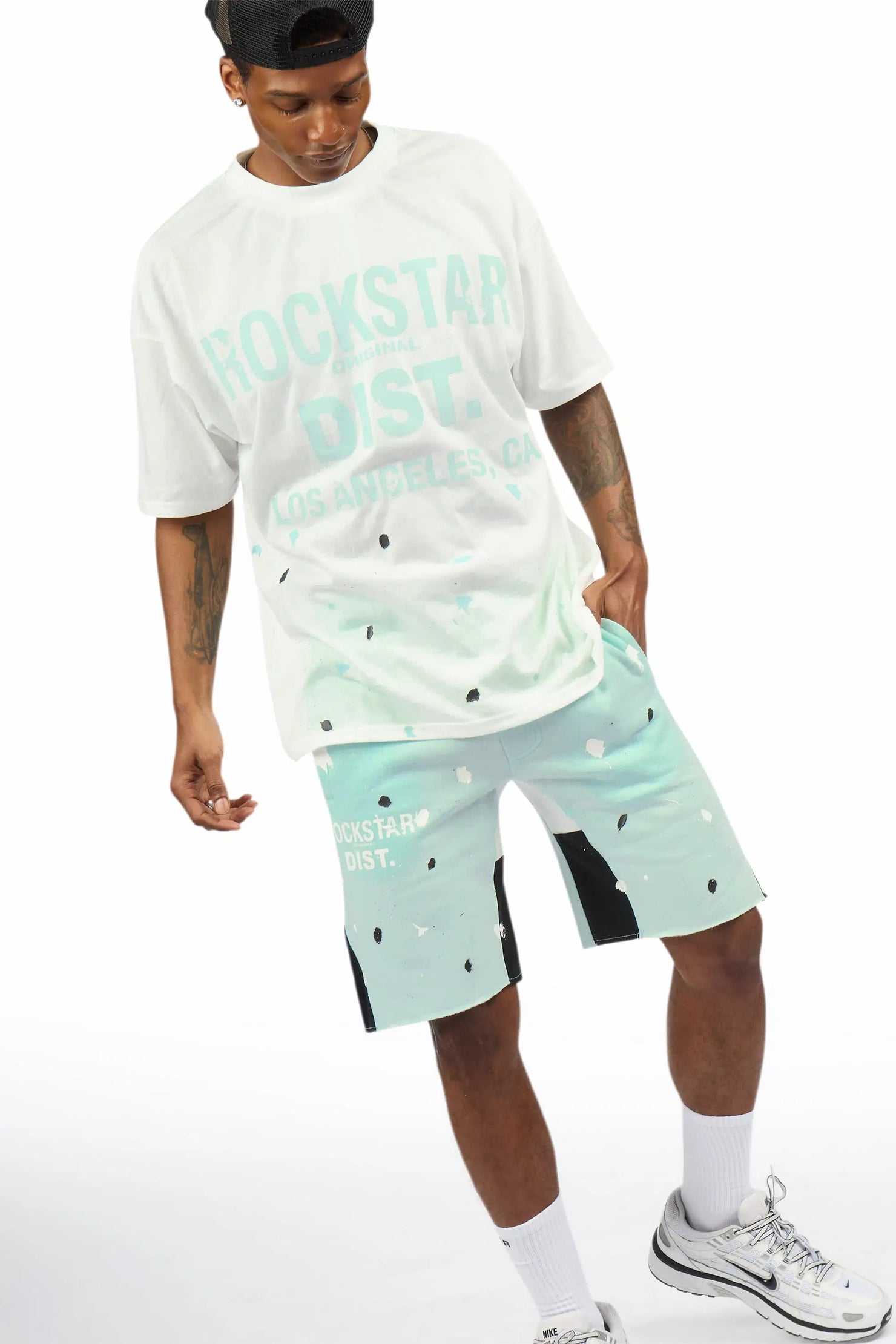Scottie White/Mint Painter T-Shirt/Short Set