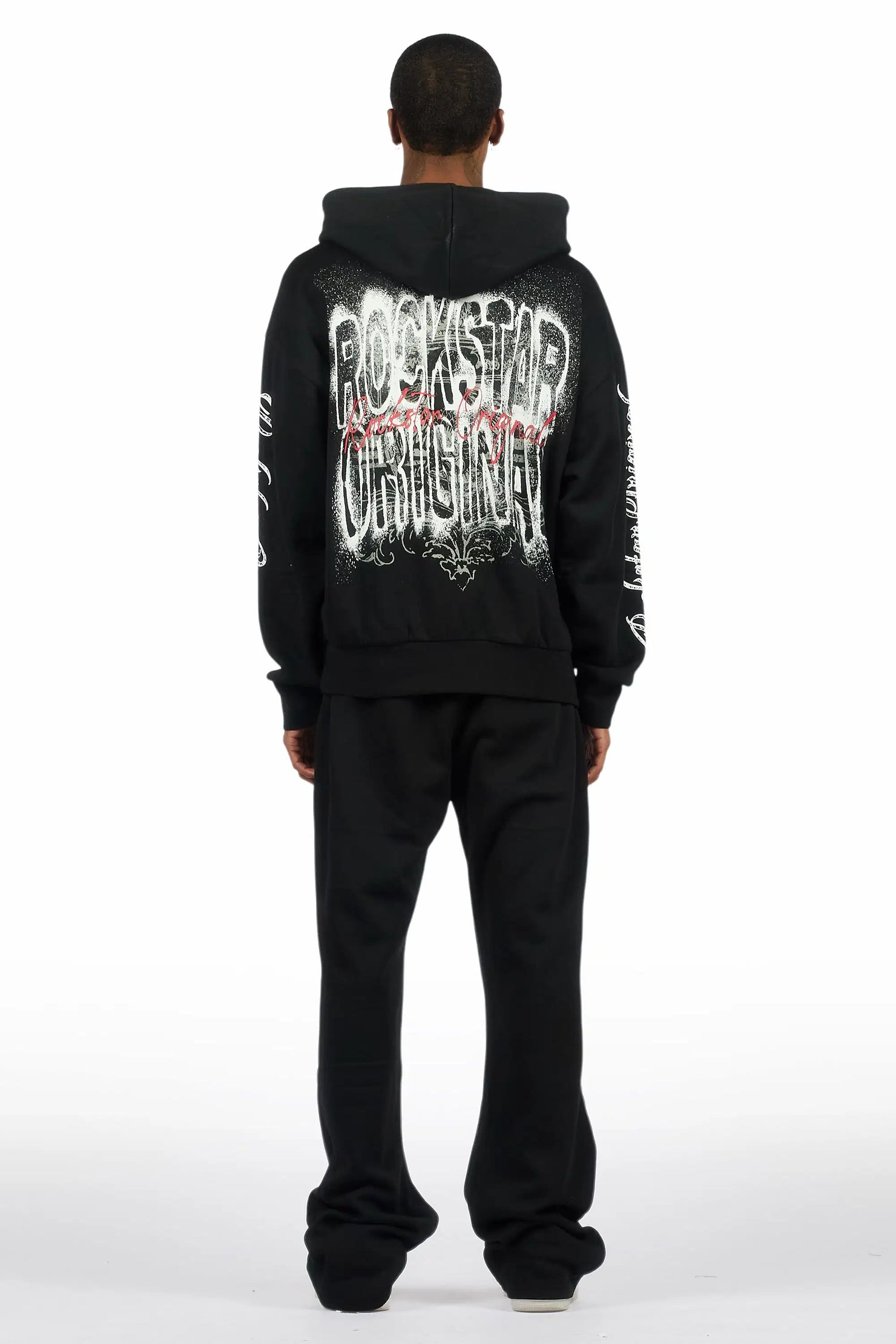 Enkel Black Hoodie/Baggy Pant Track Set