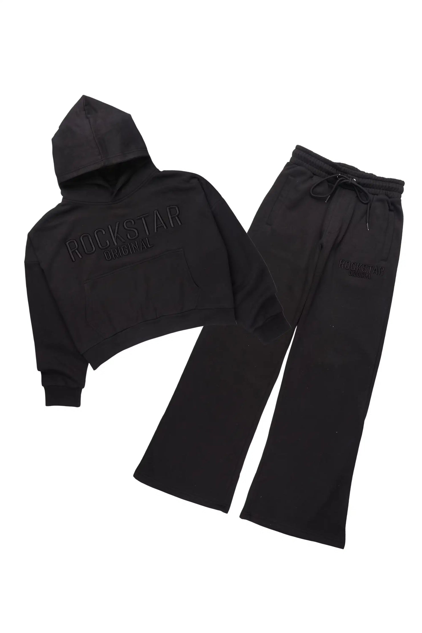 Alpha Black Hoodie/Baggy Track Pant Set