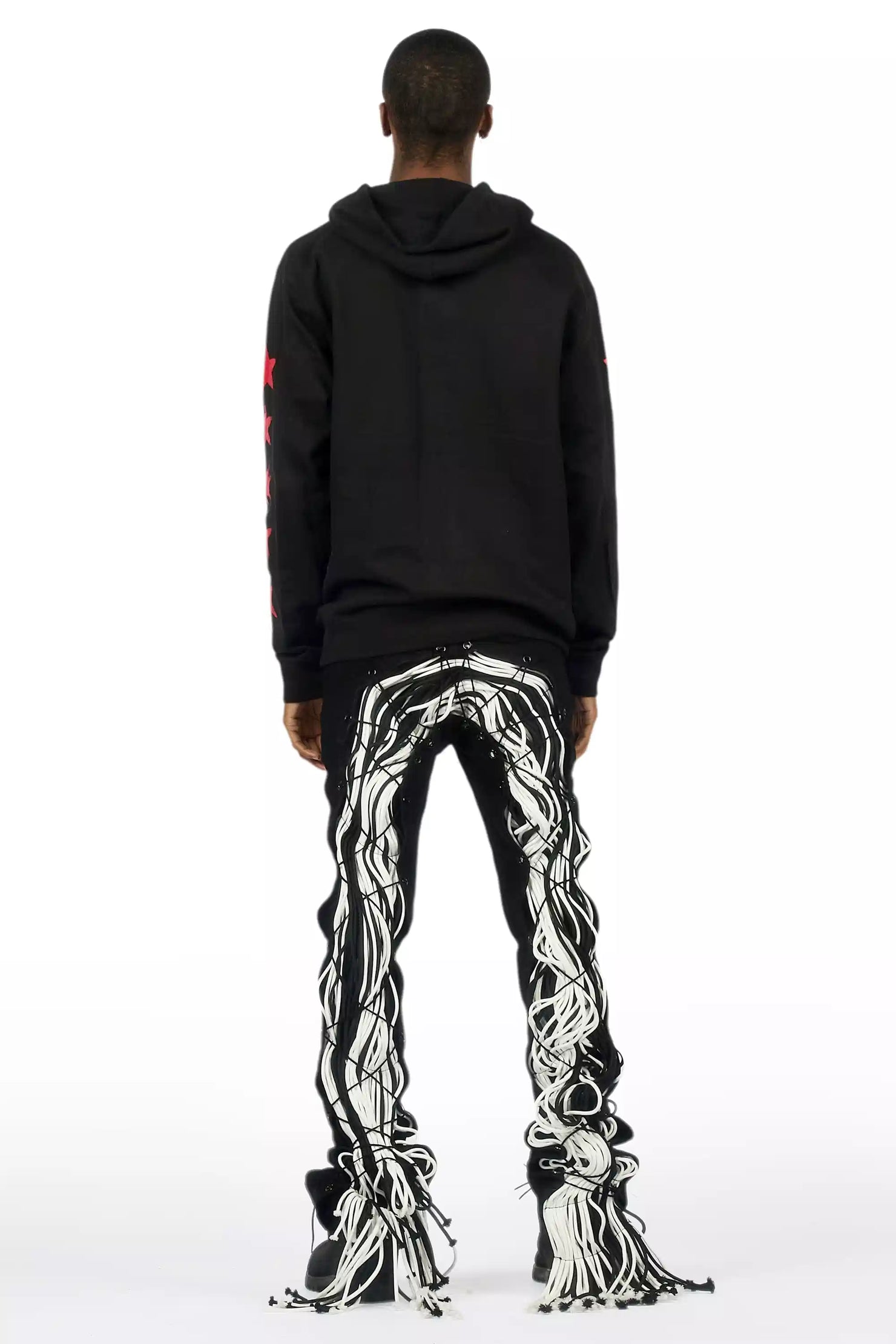 Otto Black Stacked Flare Jean