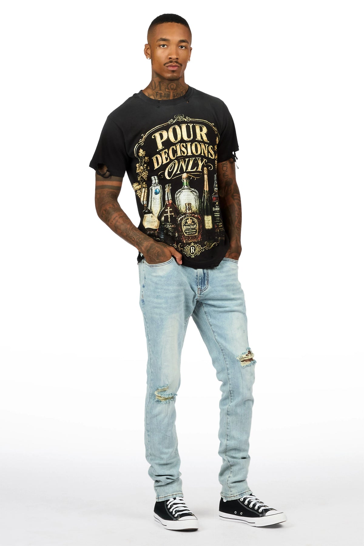 Essam Light Blue Skinny Fit Jean