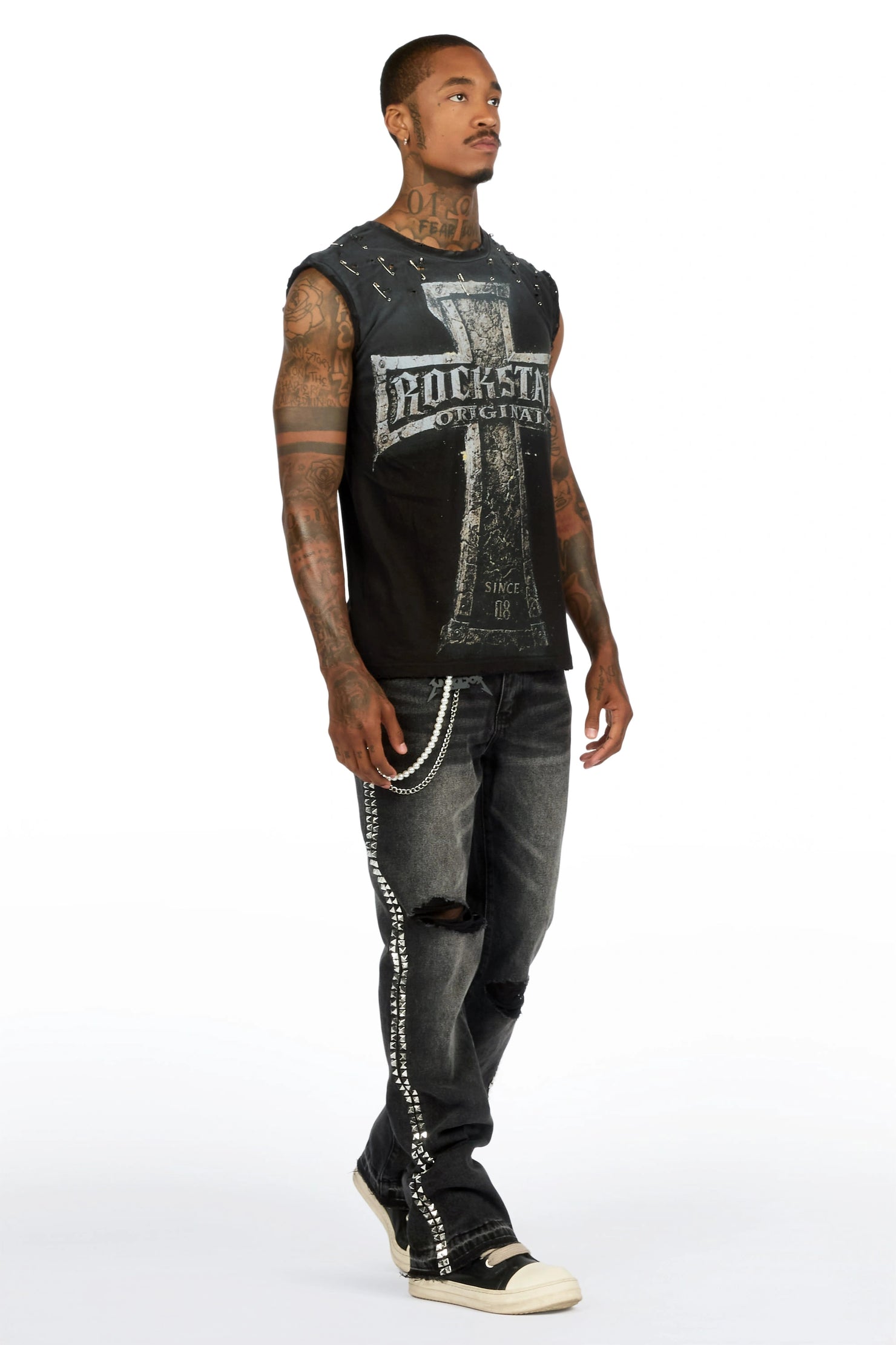 Tyce Black Pearl Stacked Fit Jean