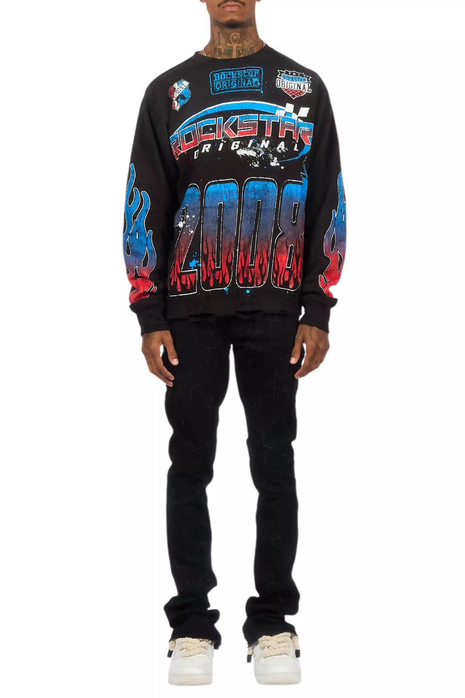 Starship Black Stacked Flare Jean