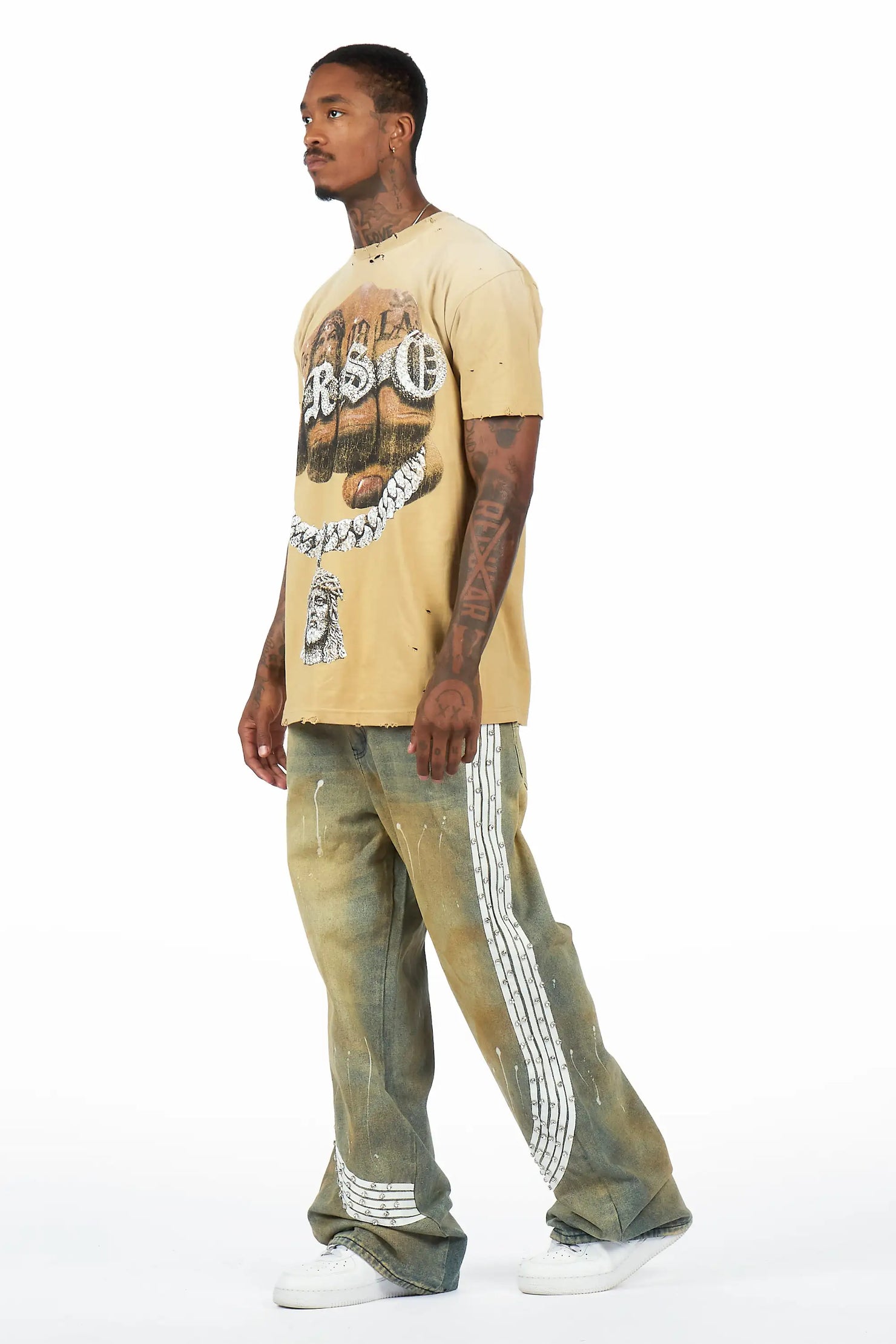 Zayven Tint Blue Baggy Fit Jean