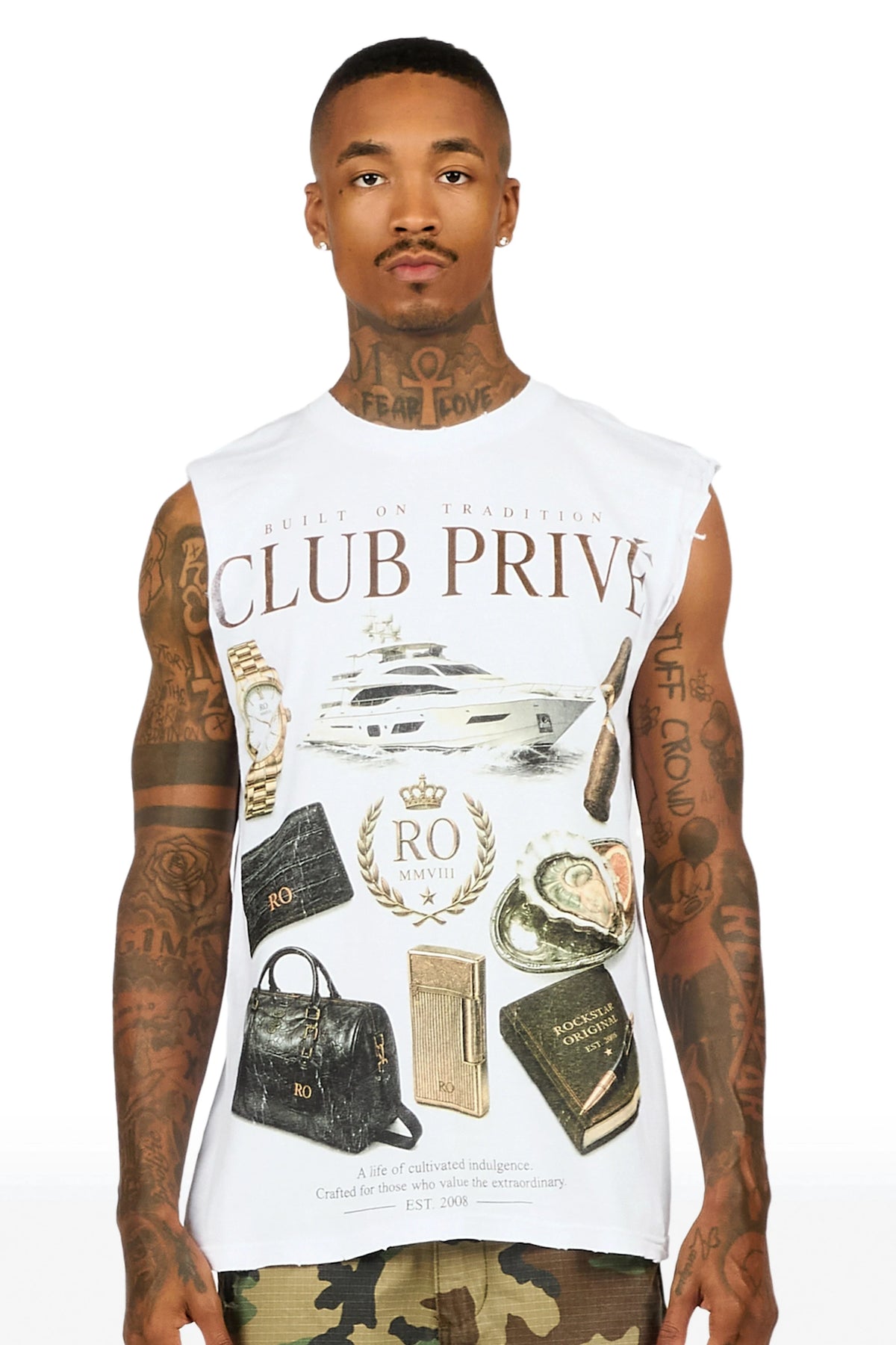 Axton White Oversized Graphic T-Shirt