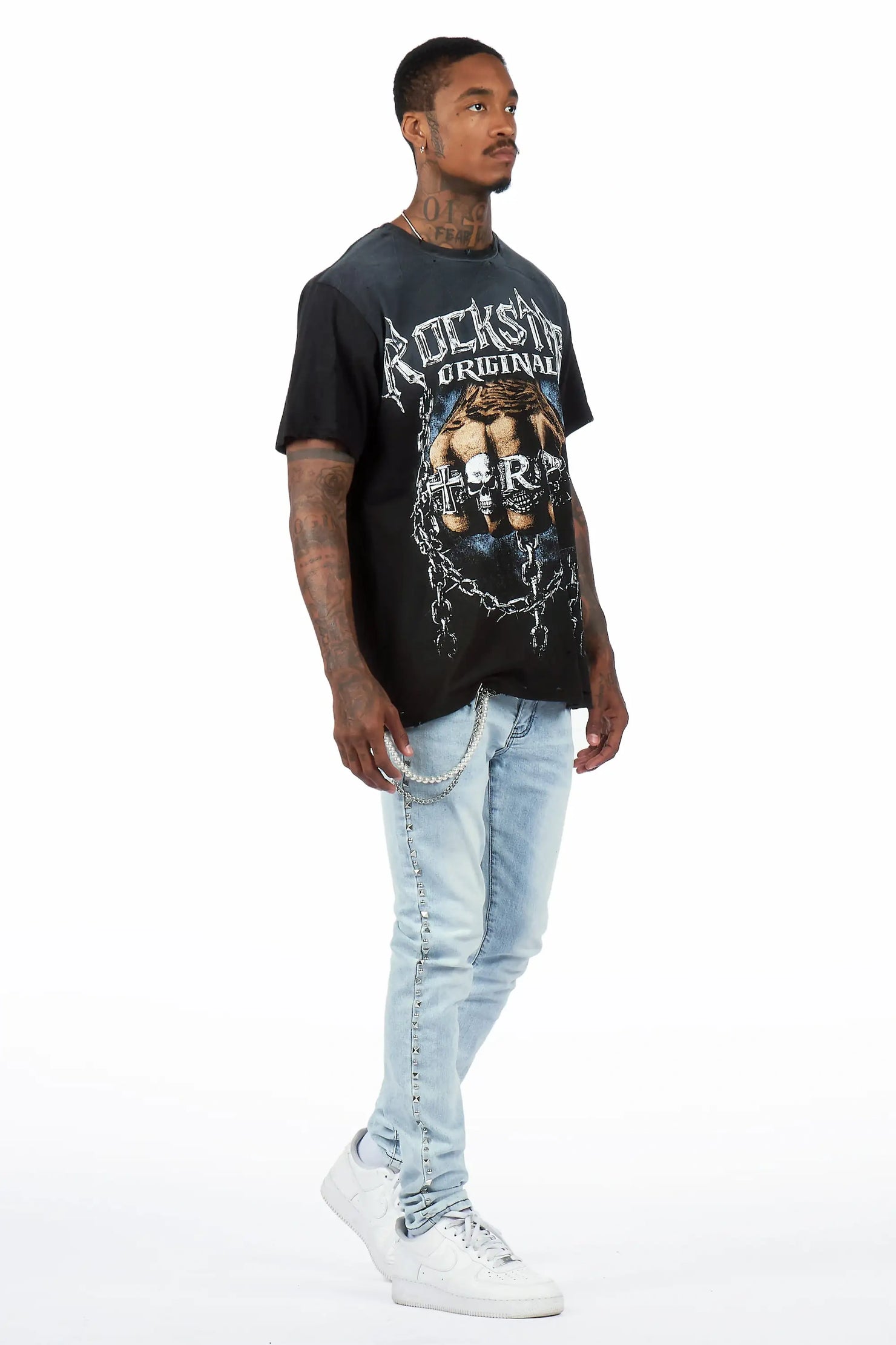 Tyce Light Blue Pearl Slim Fit Jean