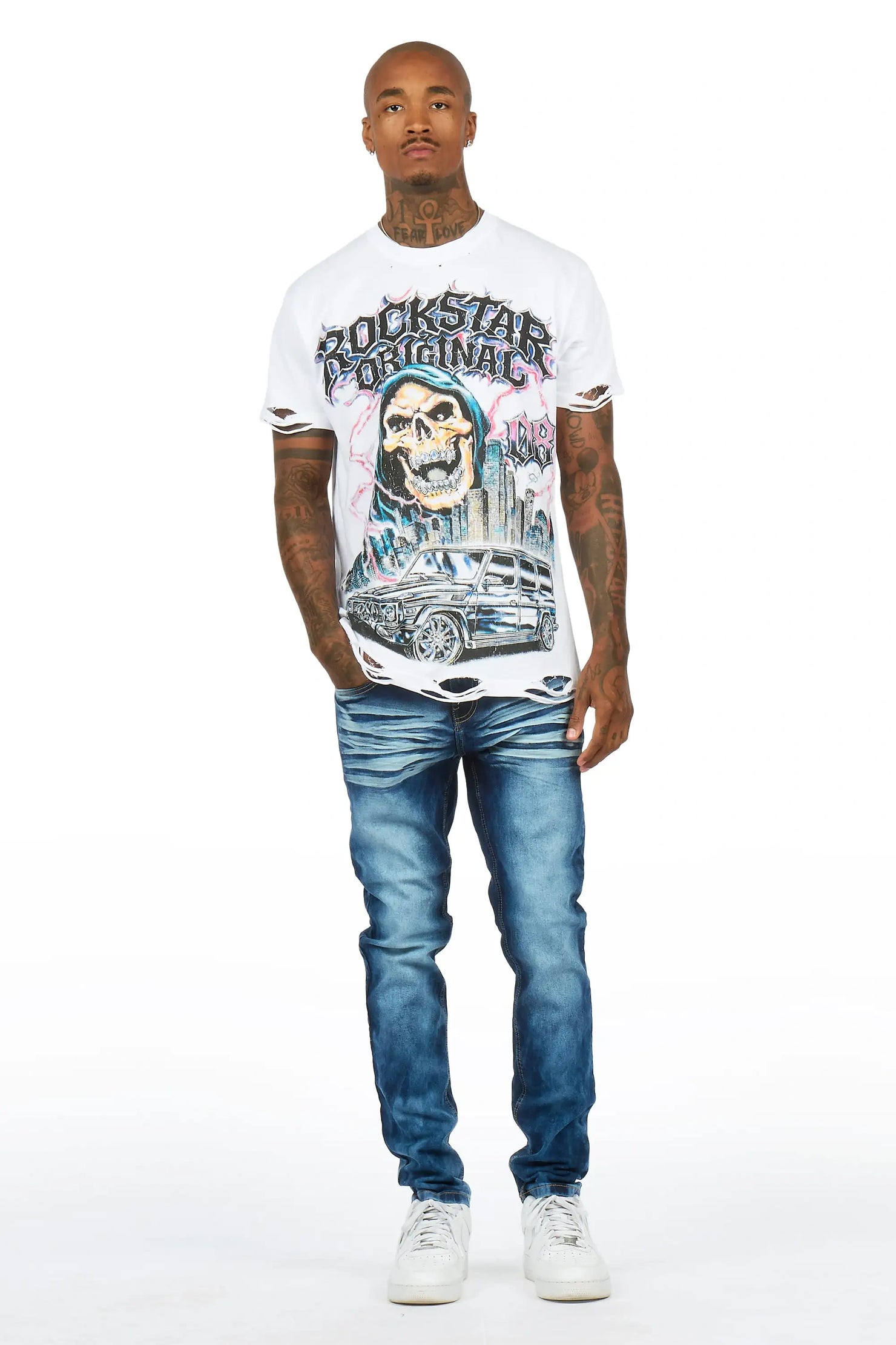 Jerell Medium Sand Blue Slim Fit Jean