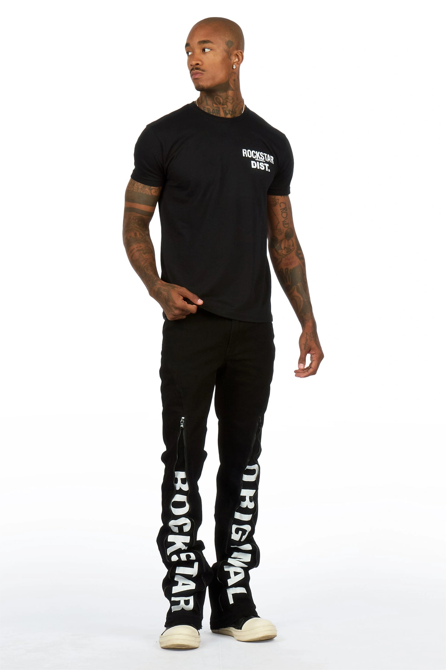 Philly Black Stacked Fit Jean