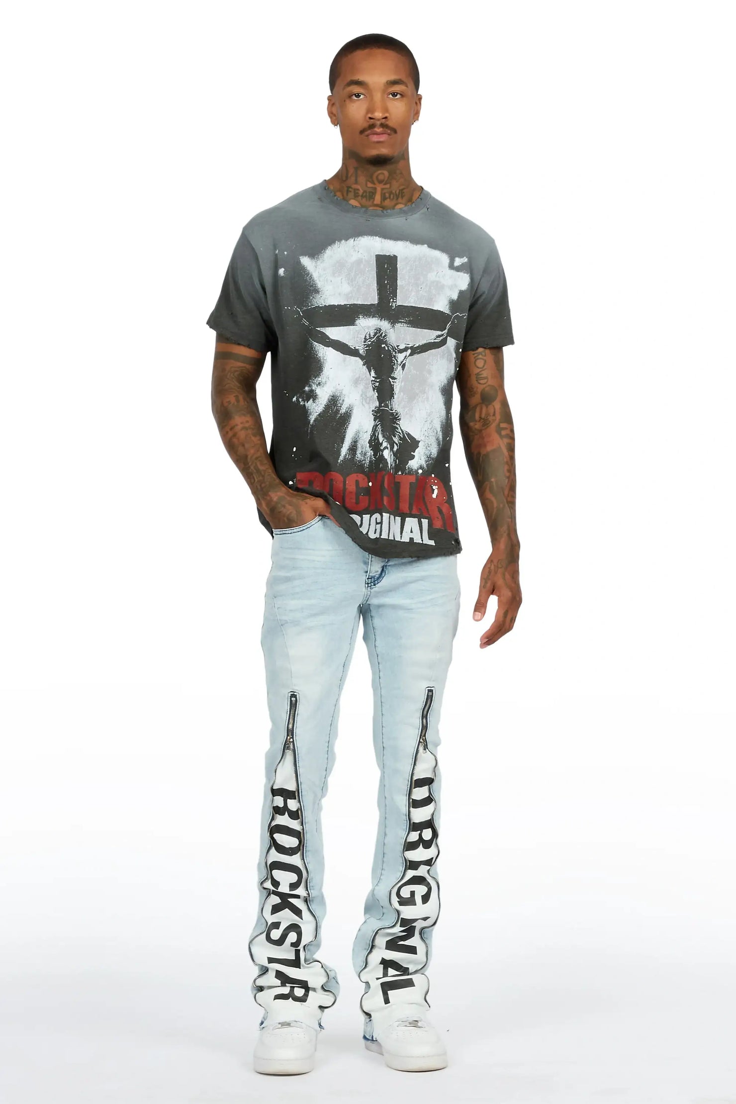 Philly Light Blue Stacked Fit Jean