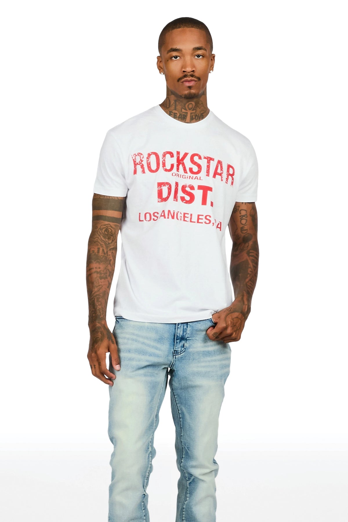 Gambill Medium Blue Stacked Jean