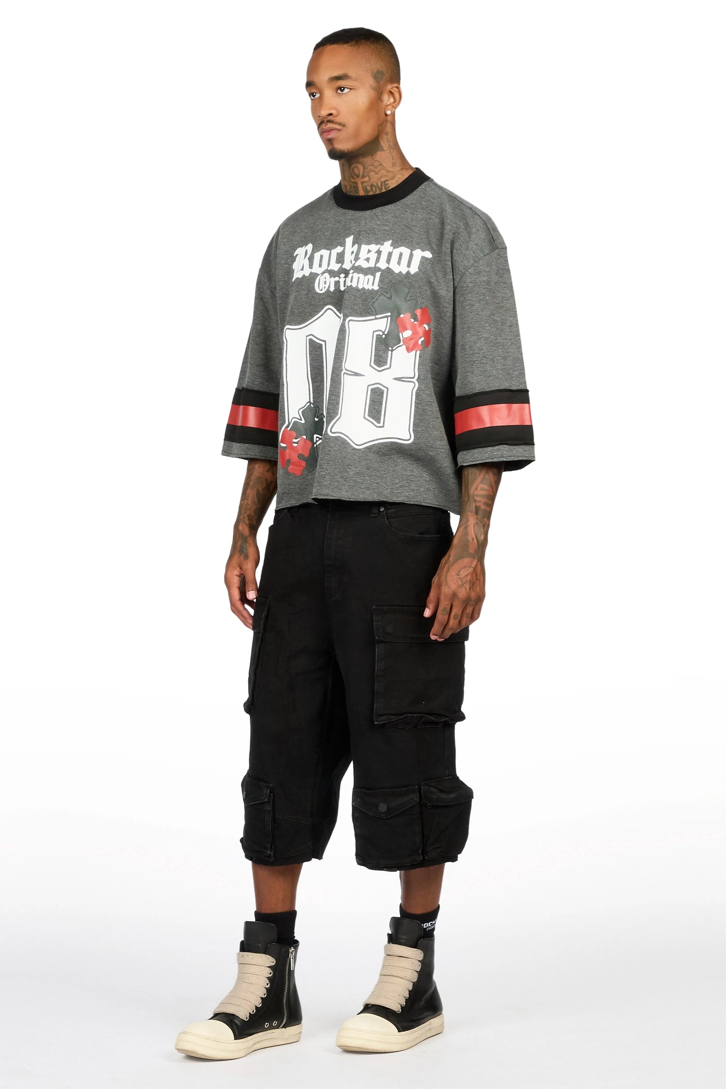 Mahesh Black Cargo Jort