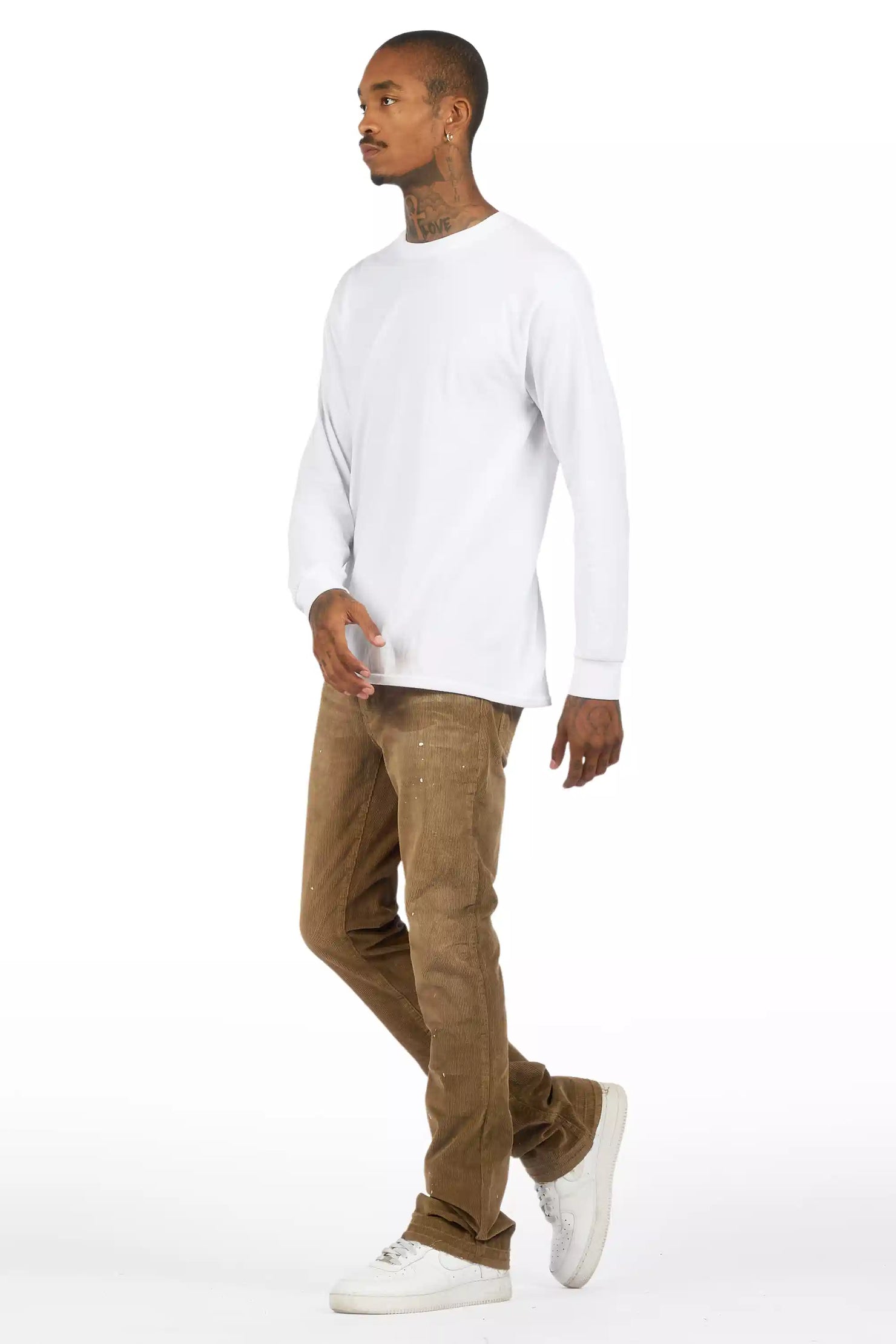 Sevyn Brown Stacked Flare Corduroy Pant