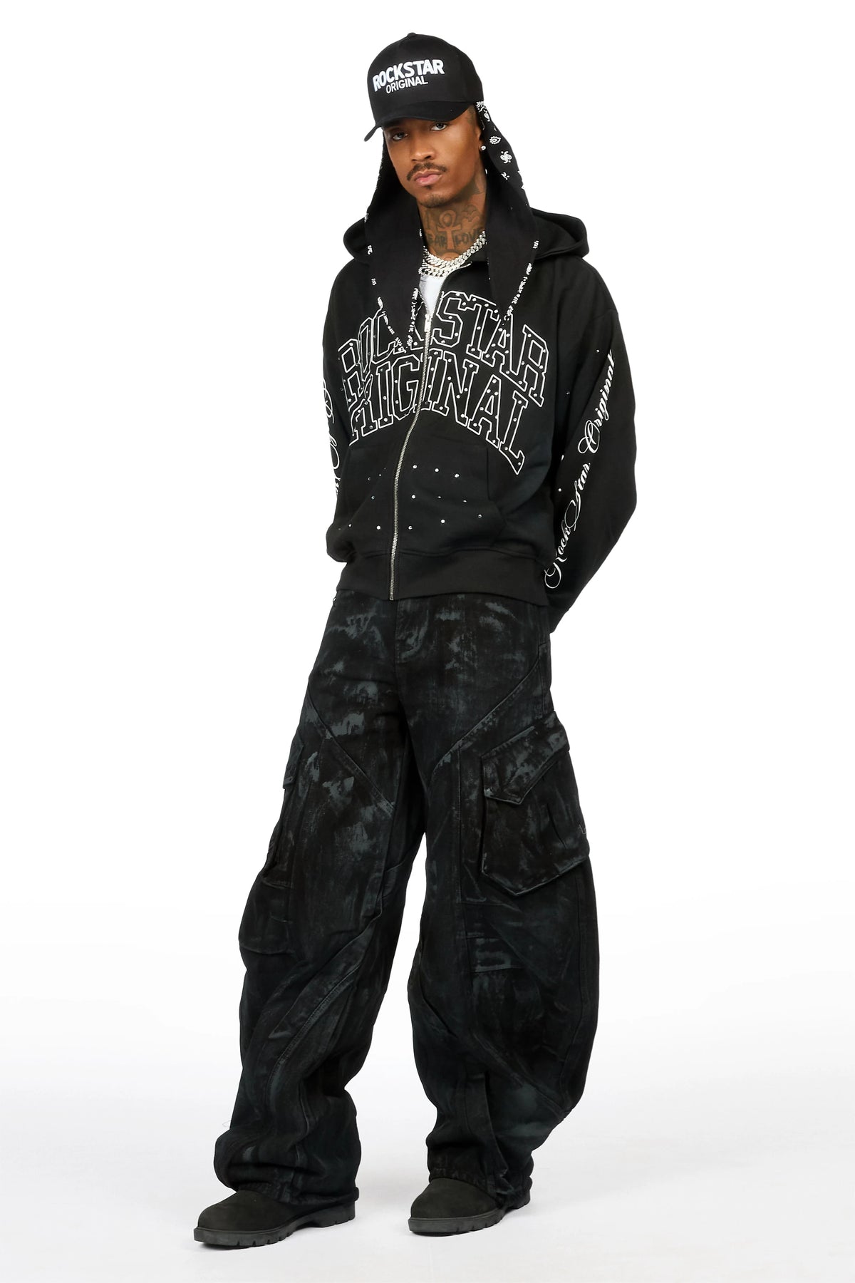 Tren Black Oil Wash Barrel Fit Jean