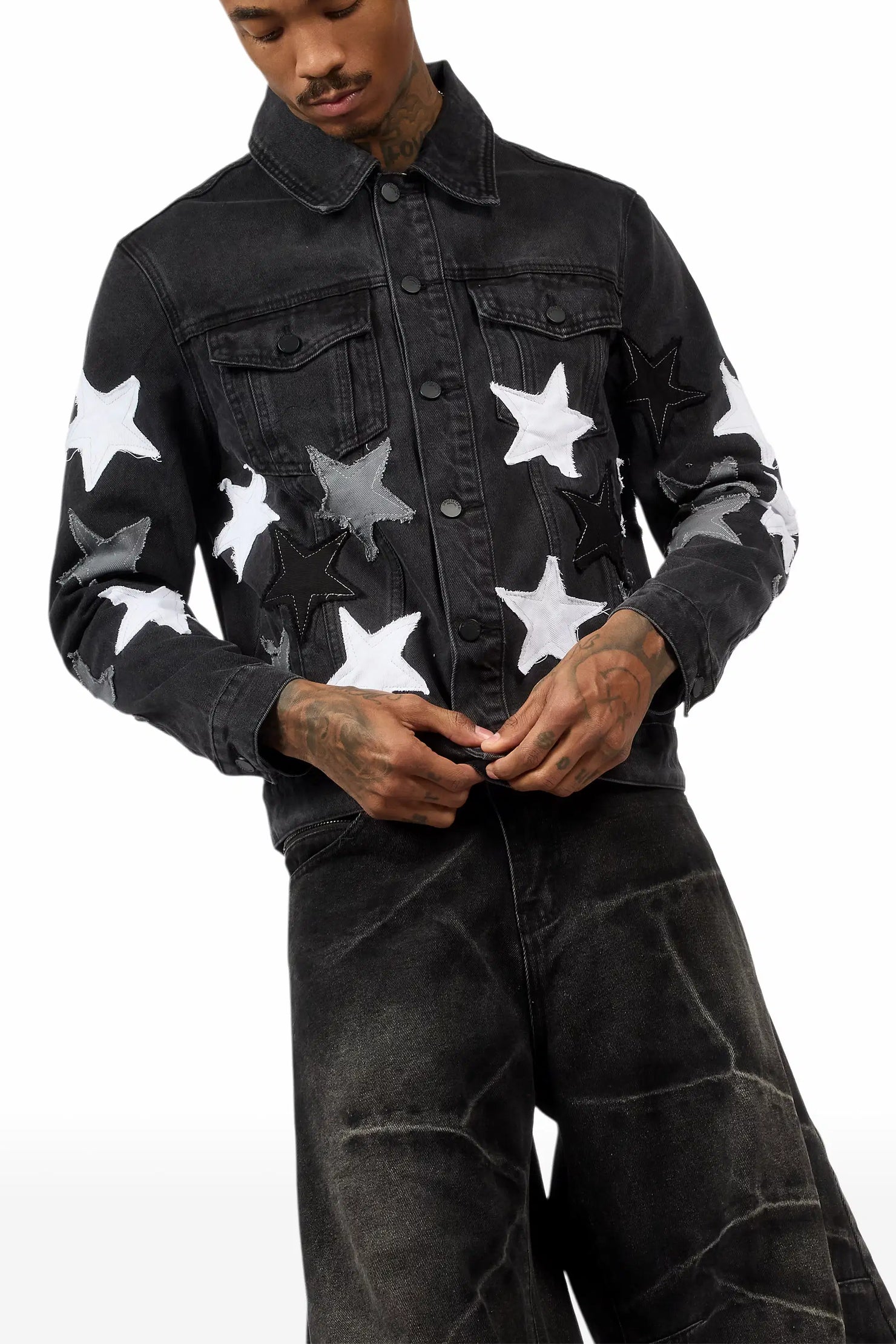 Harlem Dark Grey Barrel Fit Jean