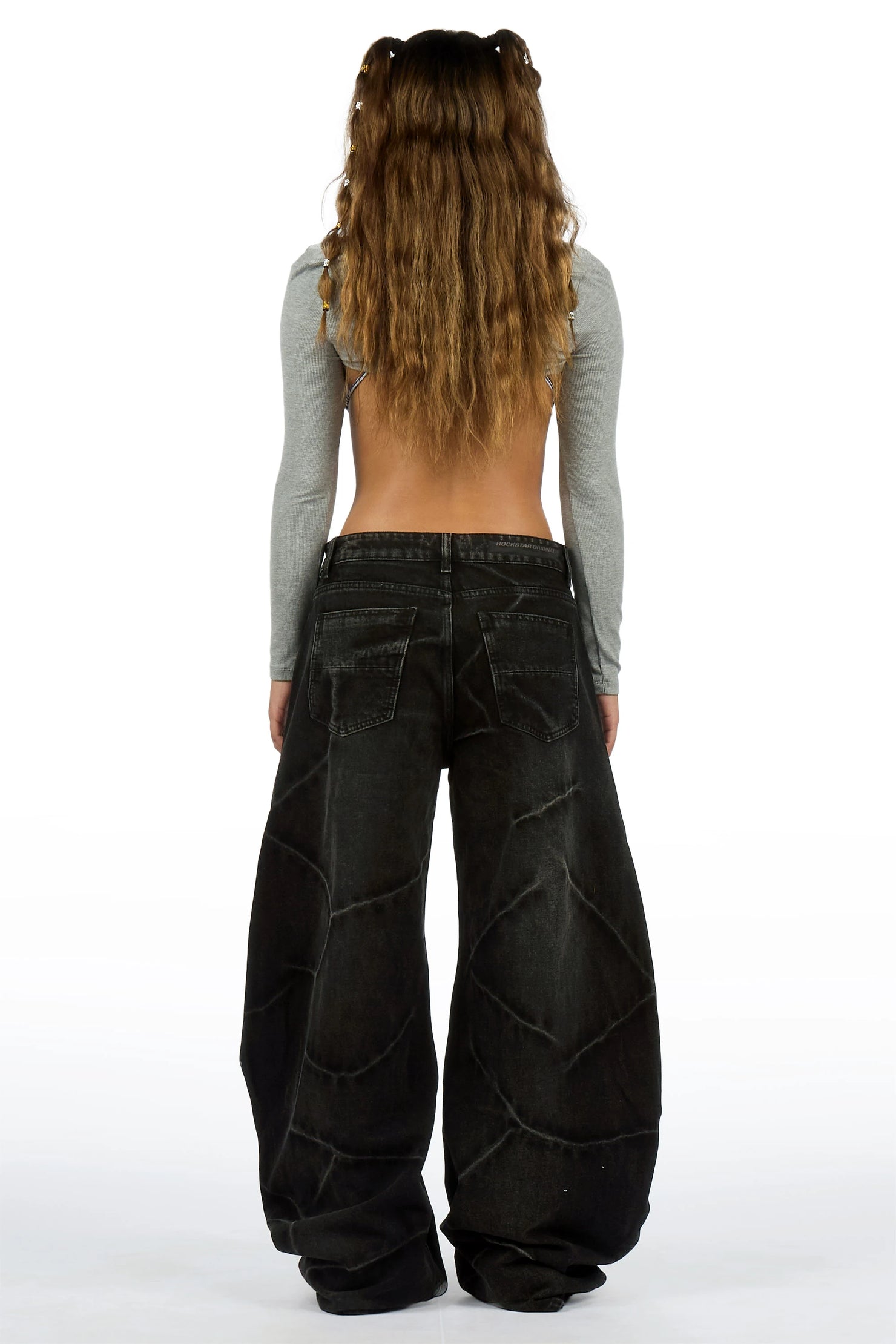 LaNysha Black Barrell Fit Jean