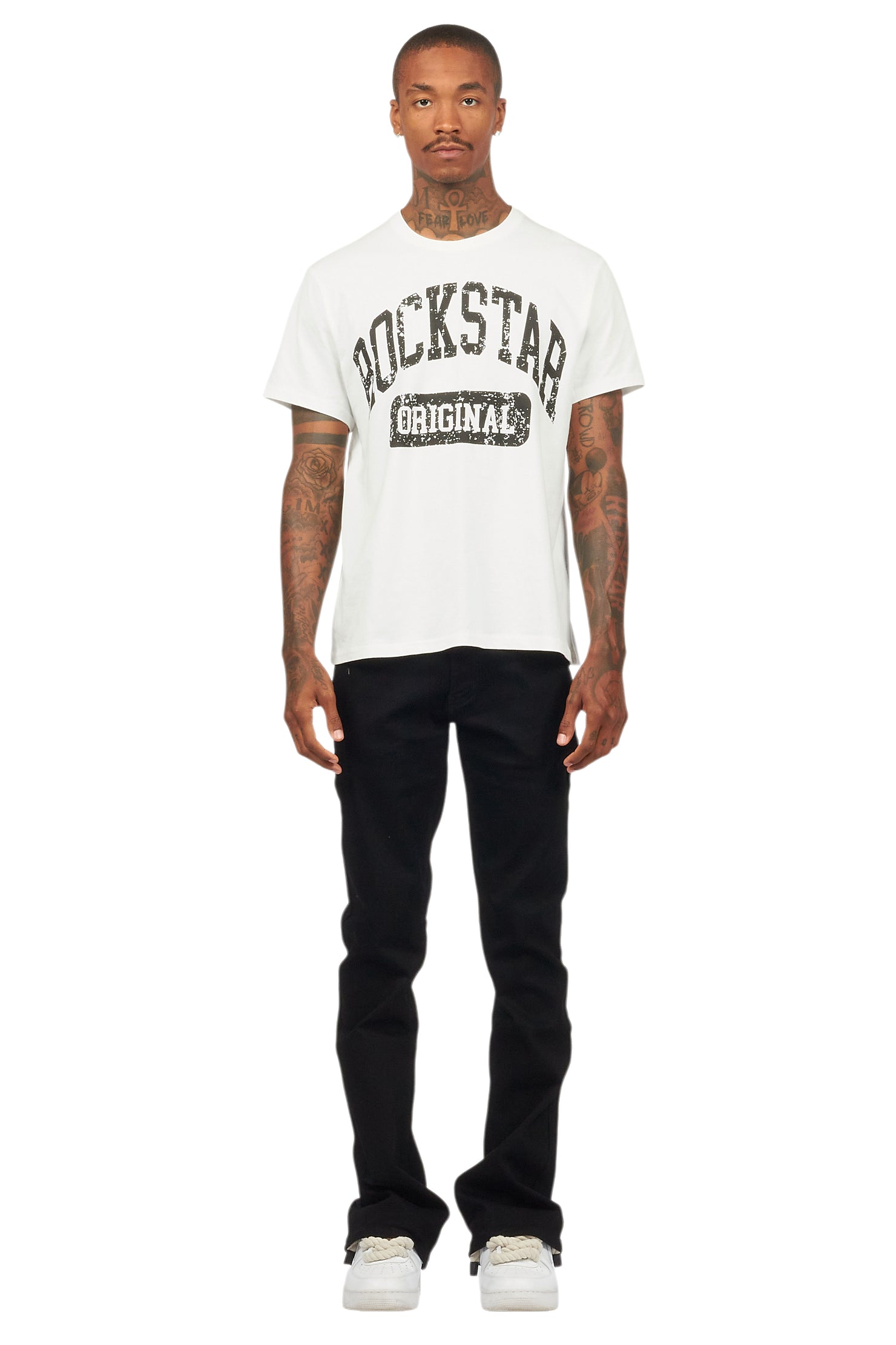 Drick Jet Black Regular Fit Flare Jean