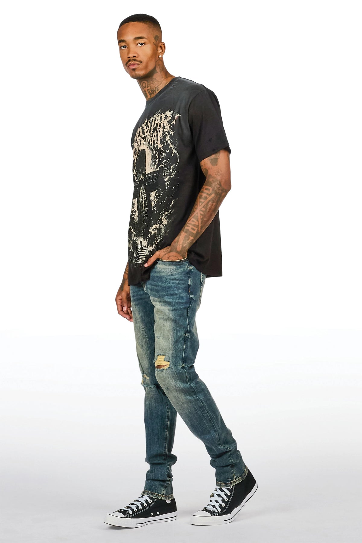 Essam Blue Skinny Fit Jean