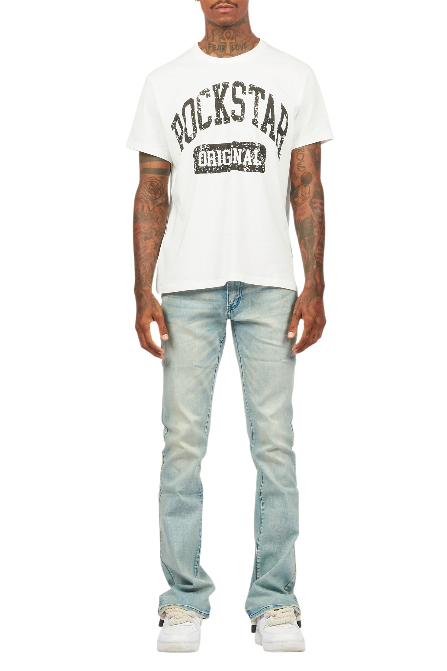 Drick Light Blue Regular Fit Flare Jean