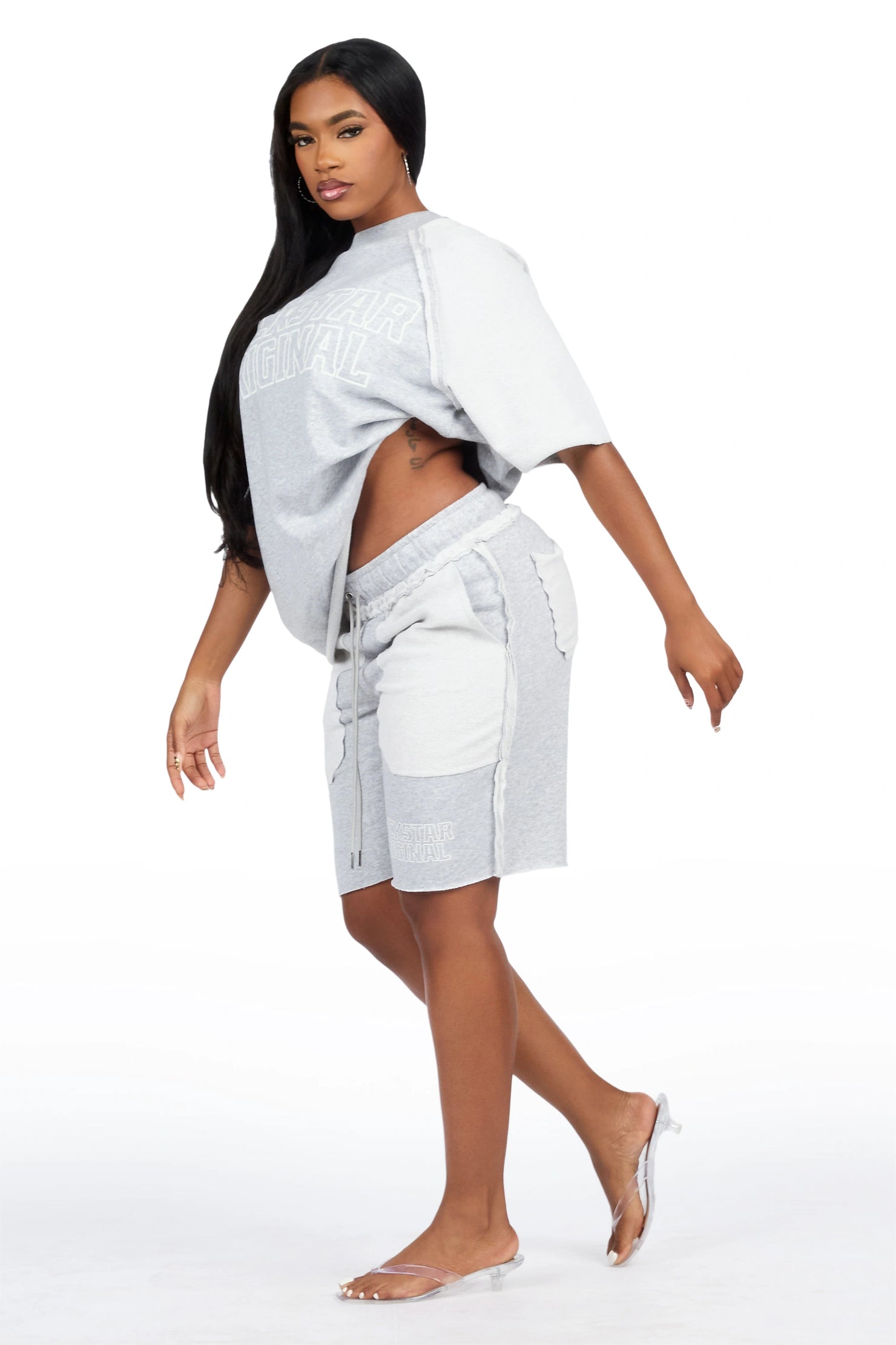 Vianney Grey T-Shirt Short Set