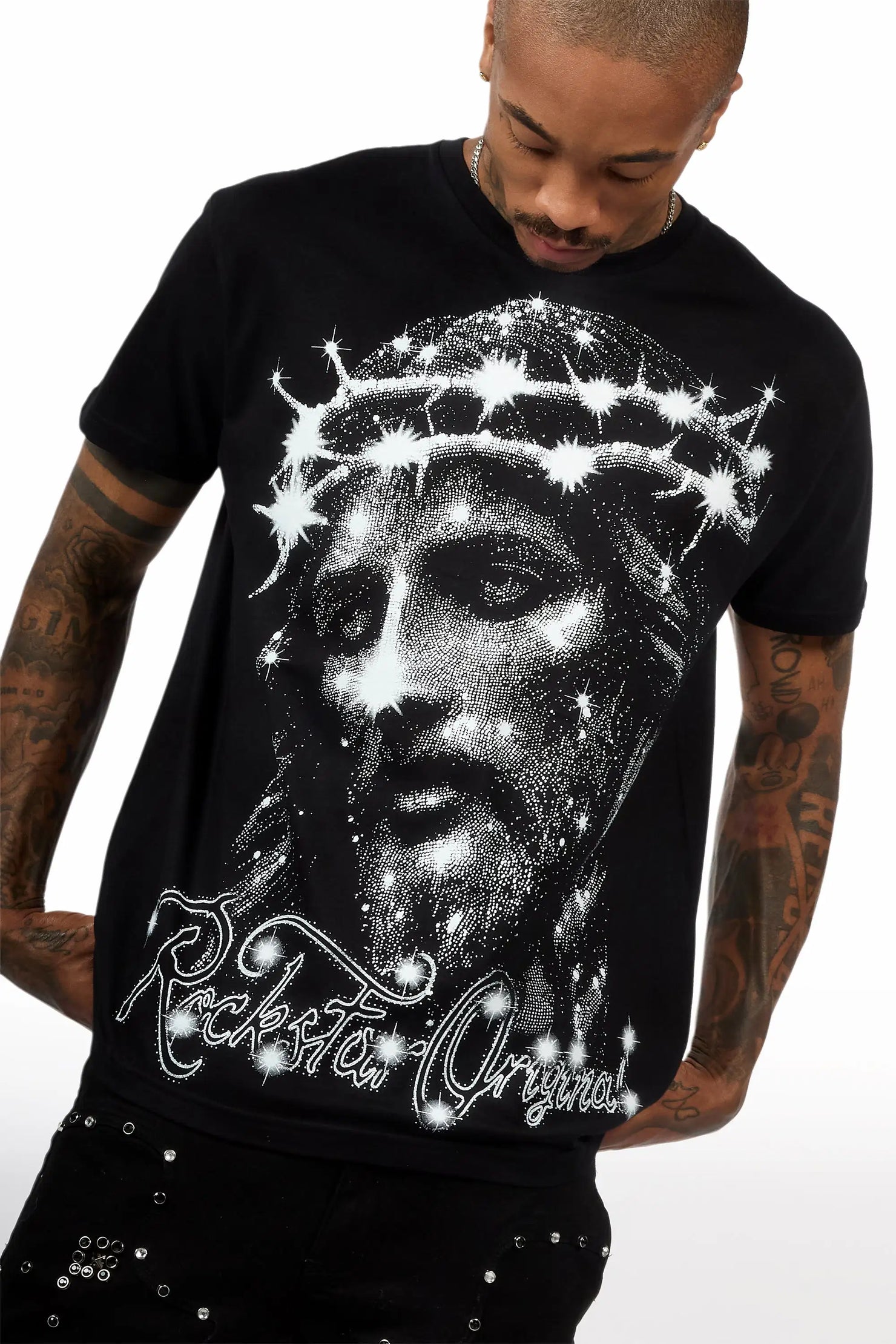 Zayir Black Oversized Graphic T-Shirt