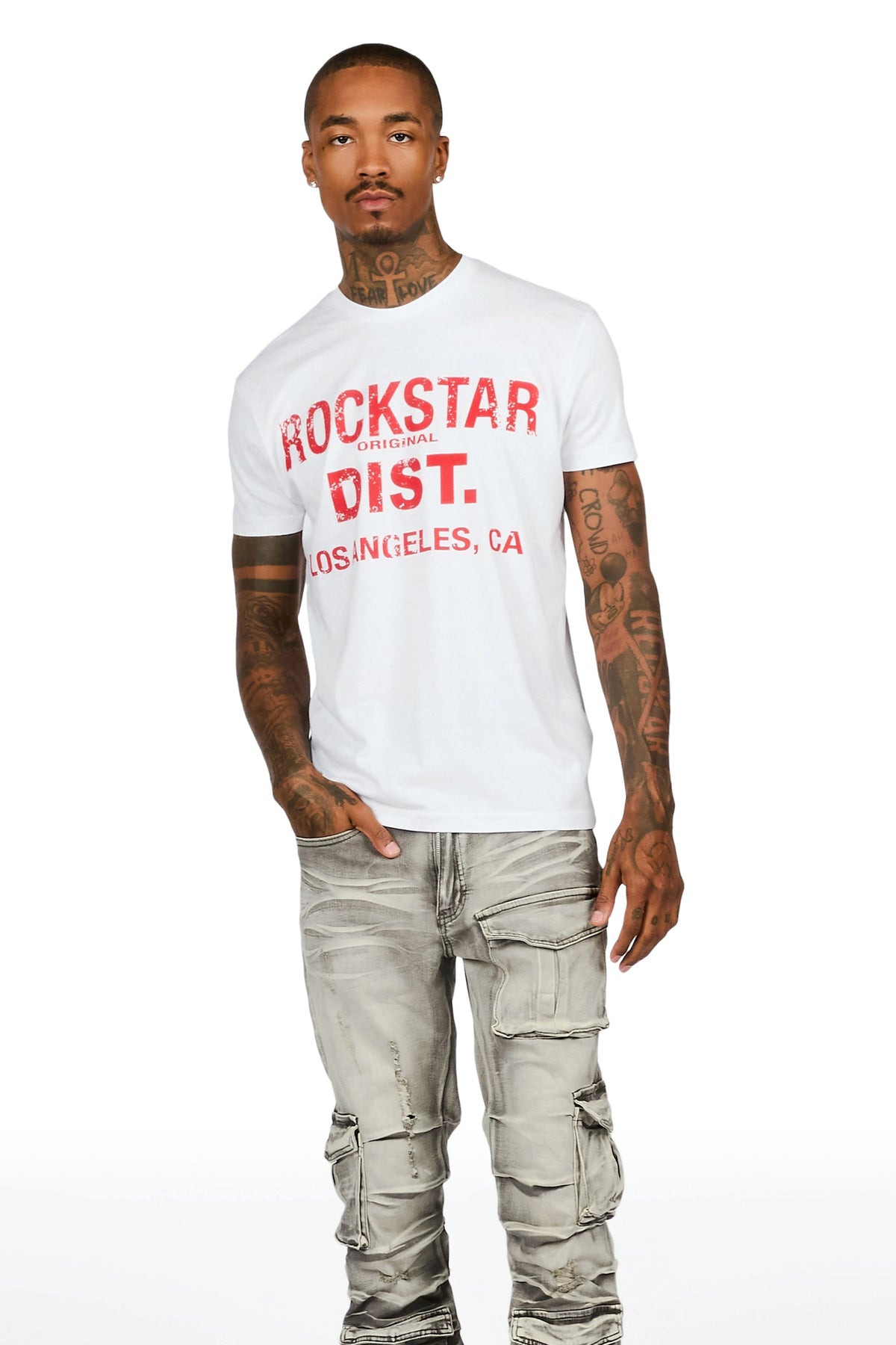 Gentry Light Grey Stacked Jean
