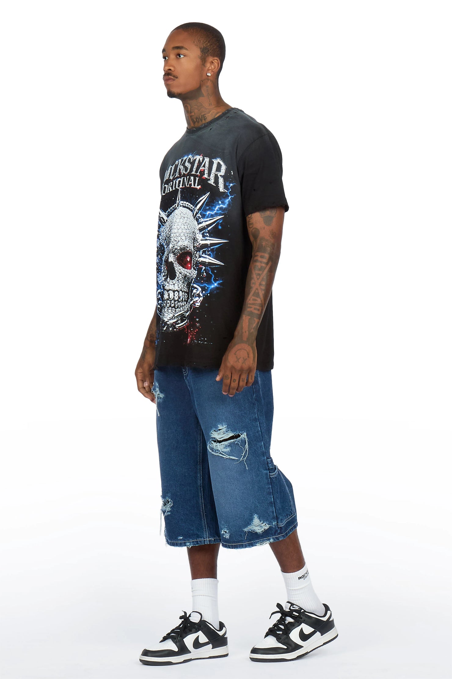 Nysean Blue Denim Jort