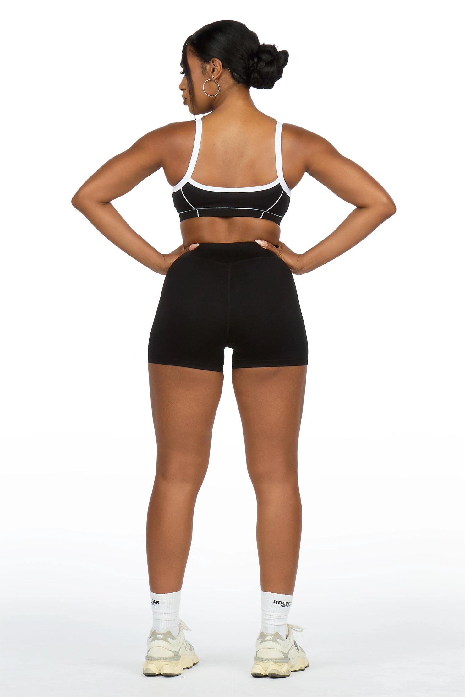 Afshana Black Tank Active Bike Short Set