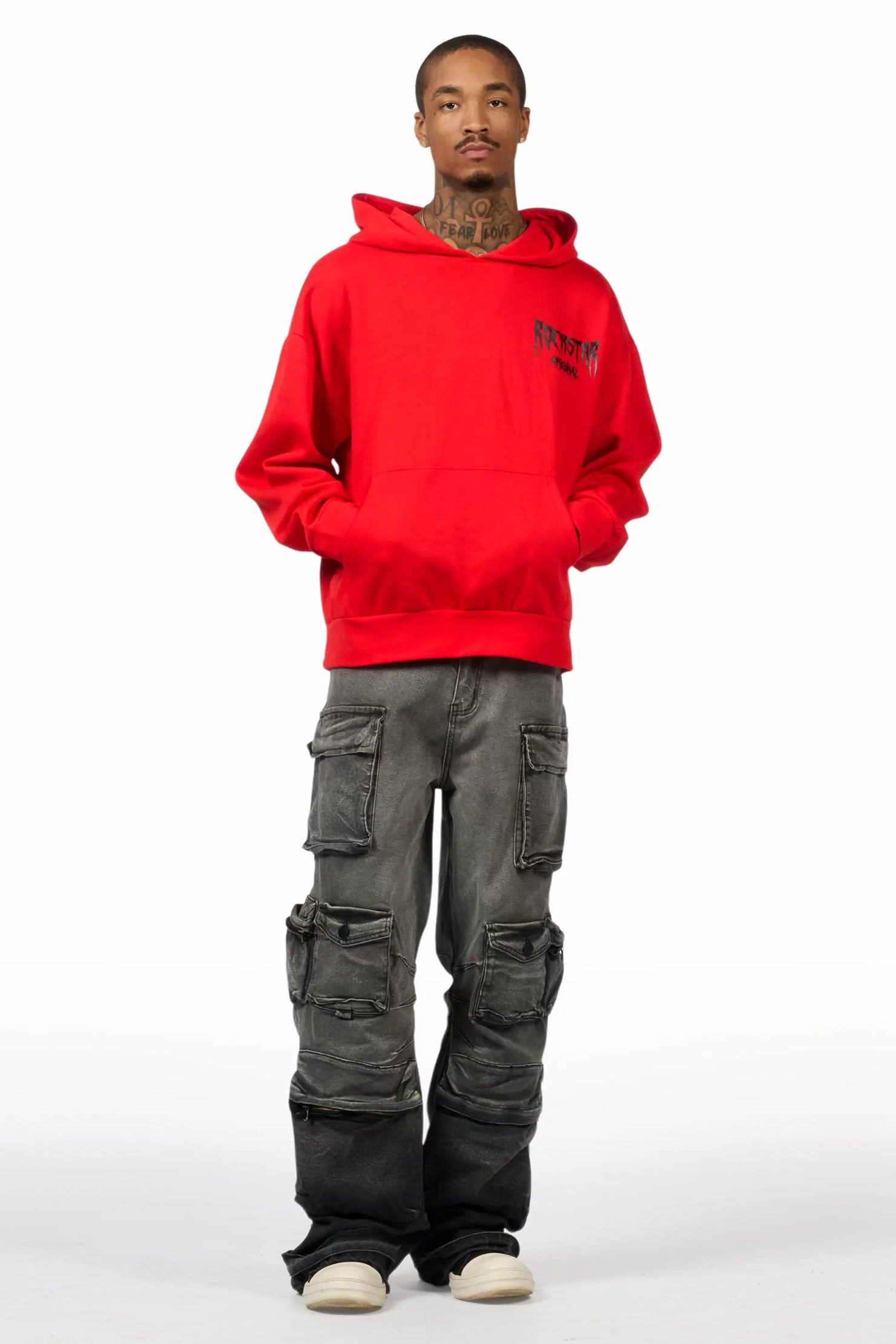Mahesh Grey Baggy Cargo Jean