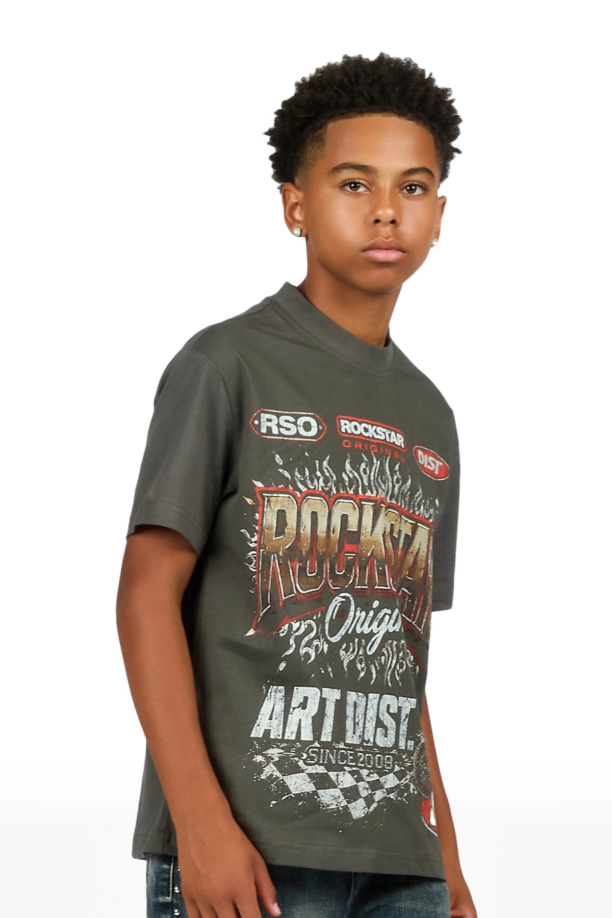 Boys Lewis Charcoal Graphic T-Shirt