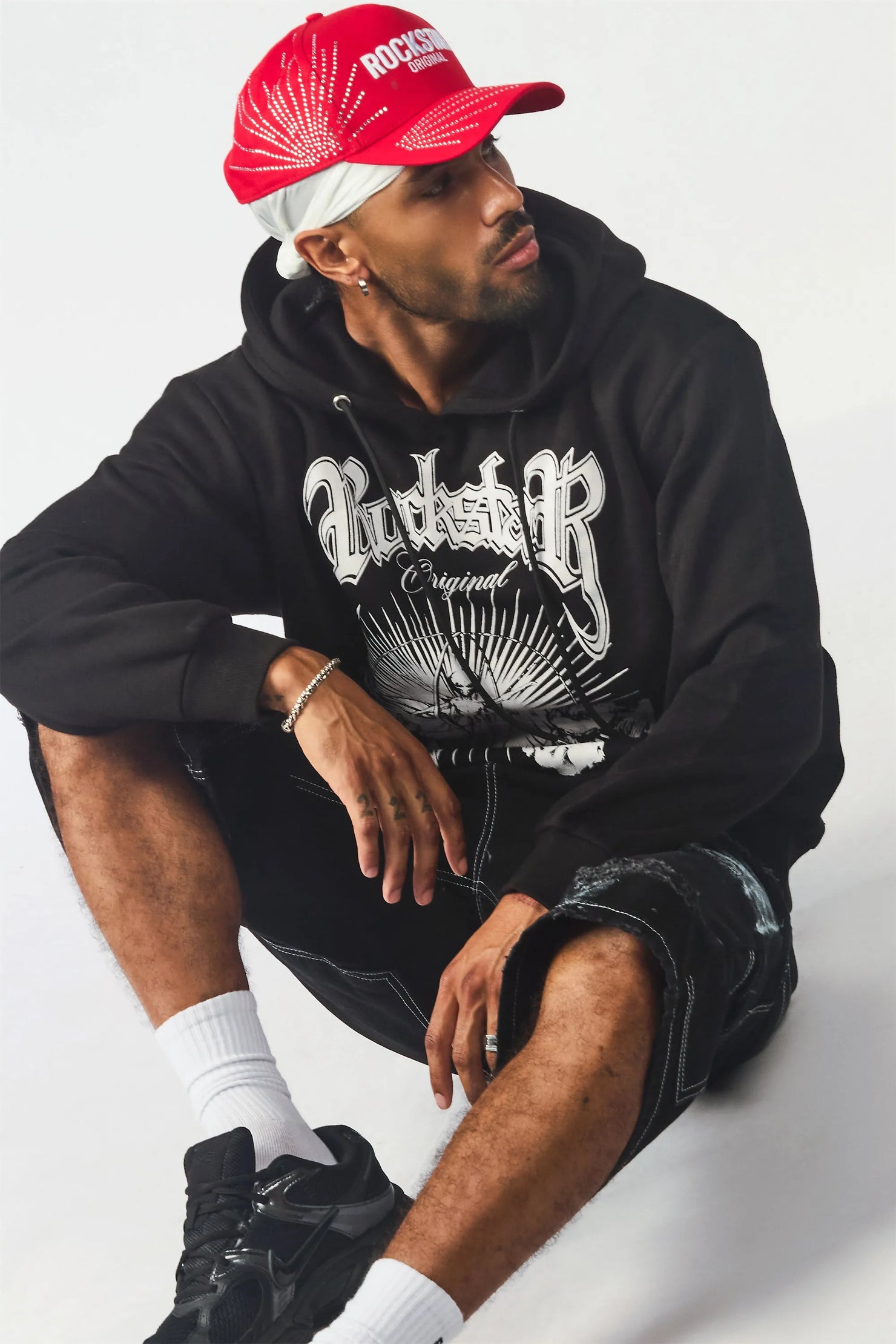 Yarden Black Graphic Hoodie
