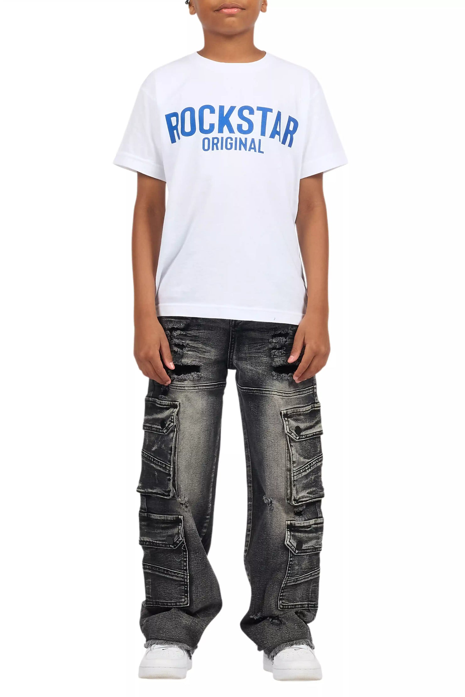 Boys Keylor Black Baggy Fit Jean