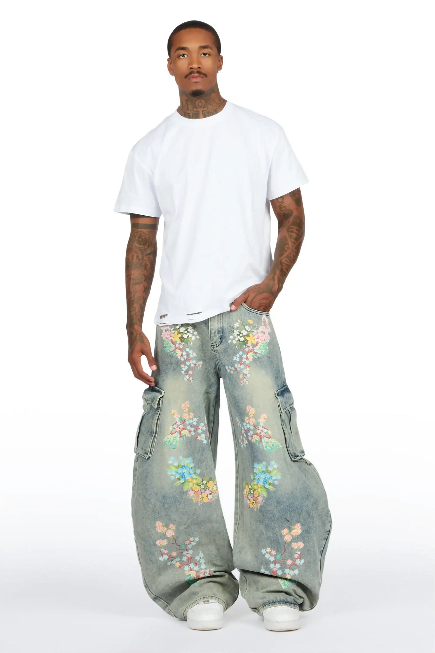 Zionte Light Blue Barrel Fit Jean