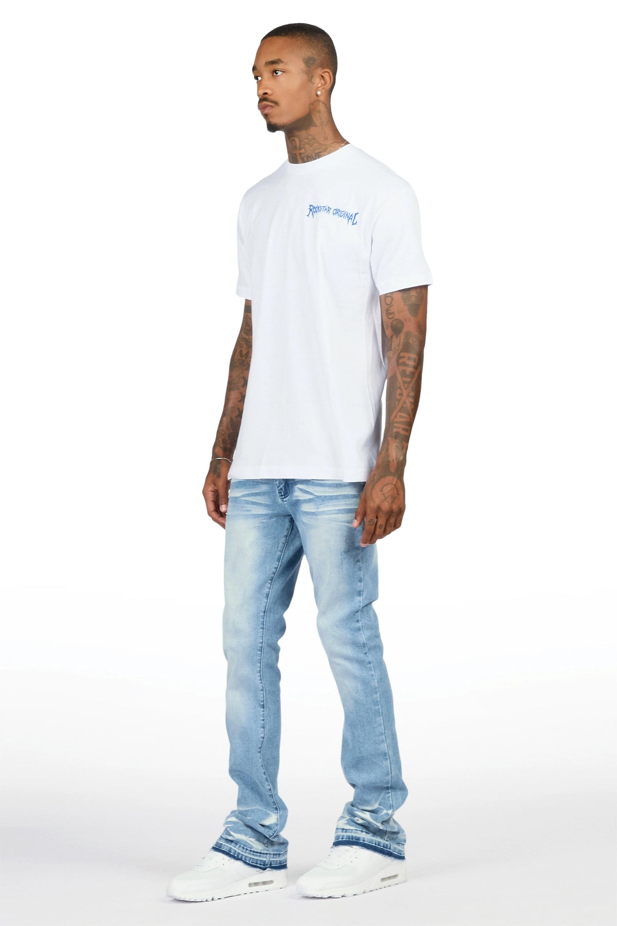 Stower Medium Blue Stacked Jean