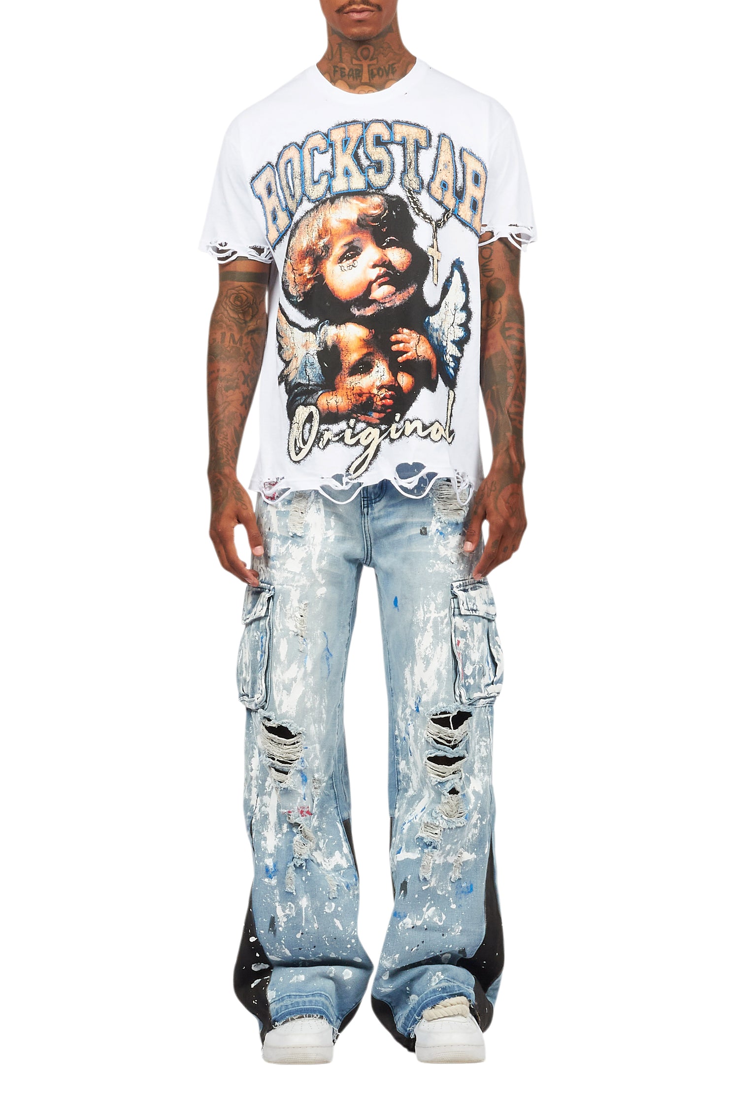 Deiter White Oversized Graphic T-Shirt