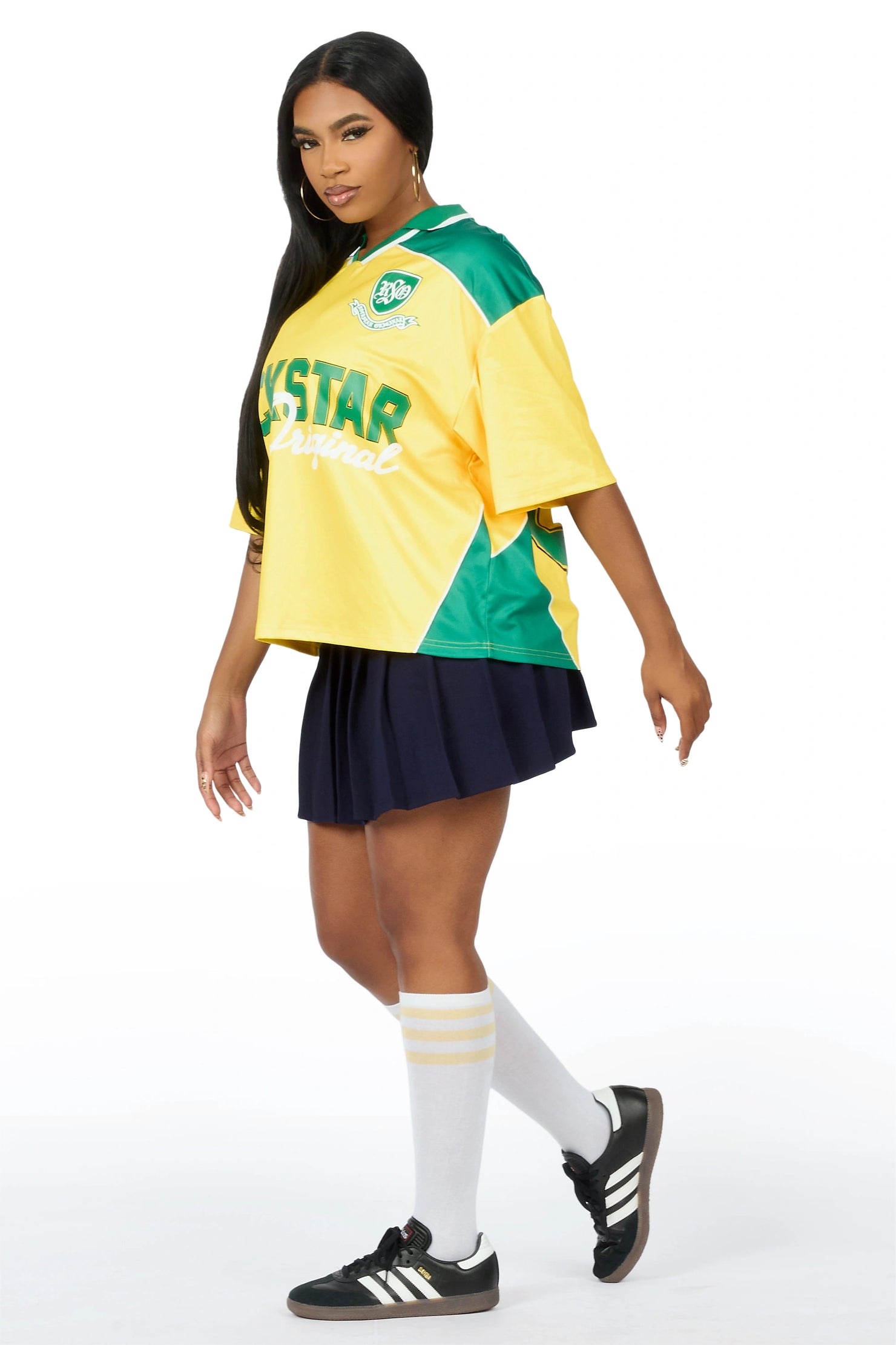 Sheanette Yellow/Green Graphic Jersey