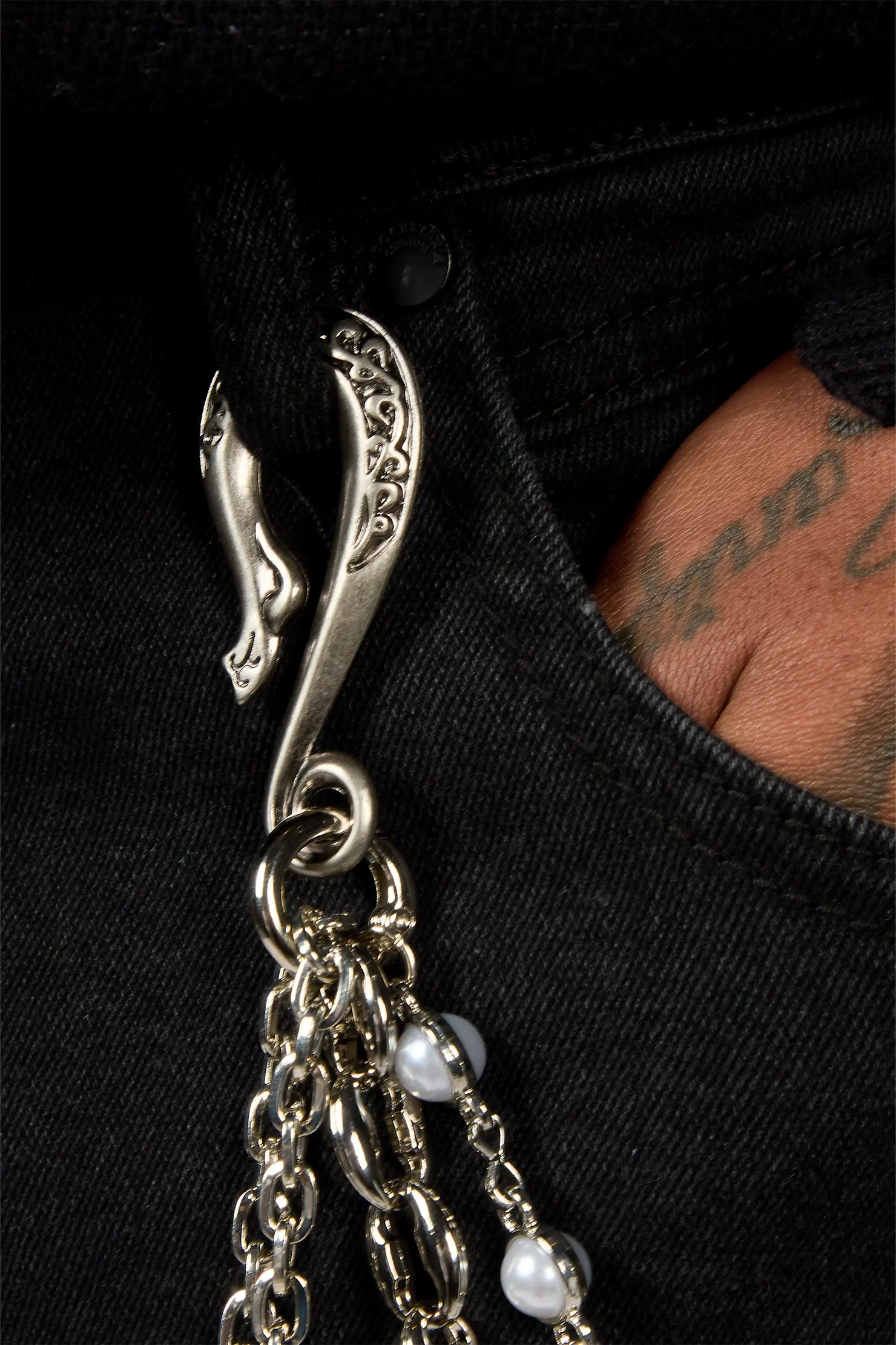 Shibu Silver Wallet Chain