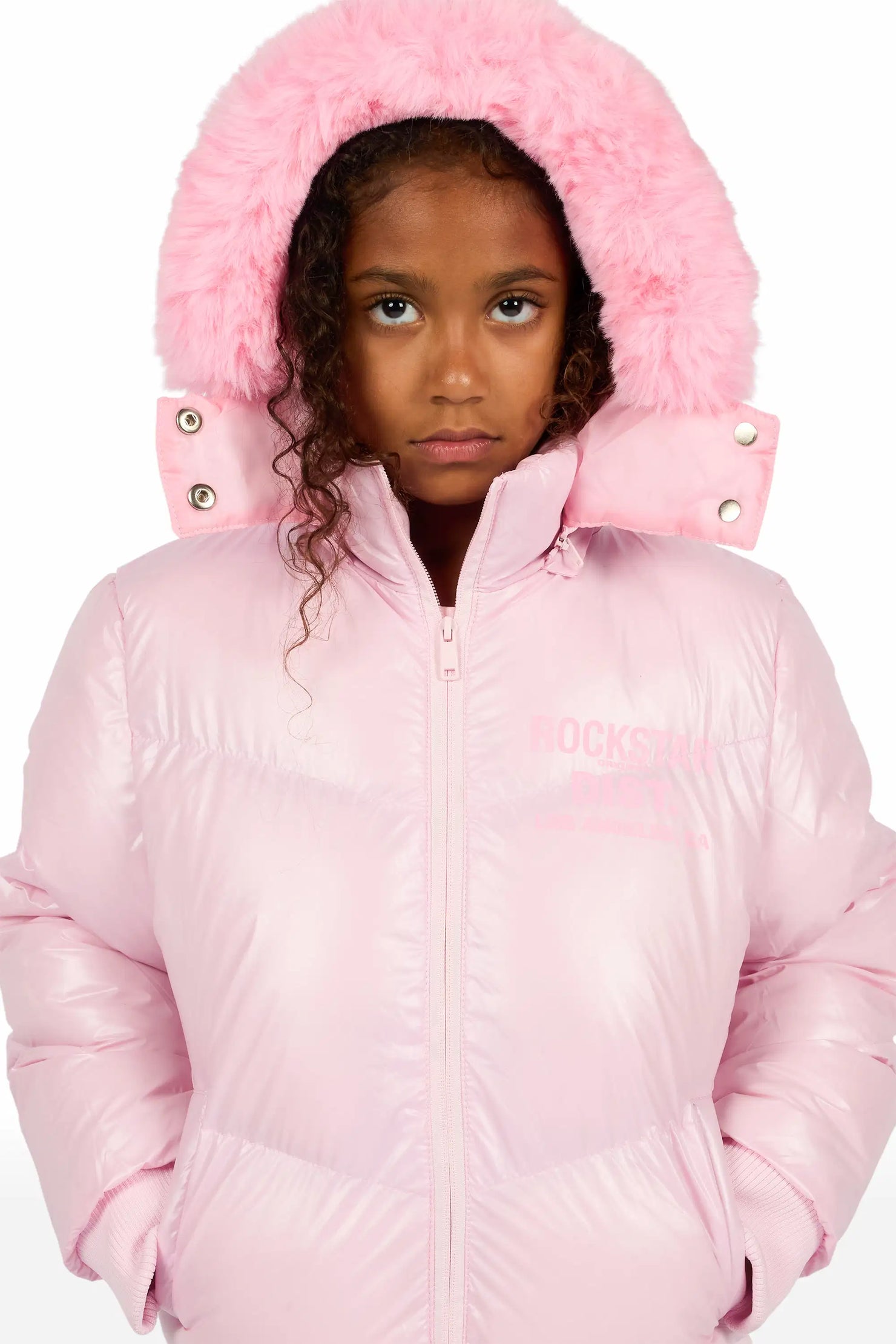Girls Moncia Pink Puffer Jacket